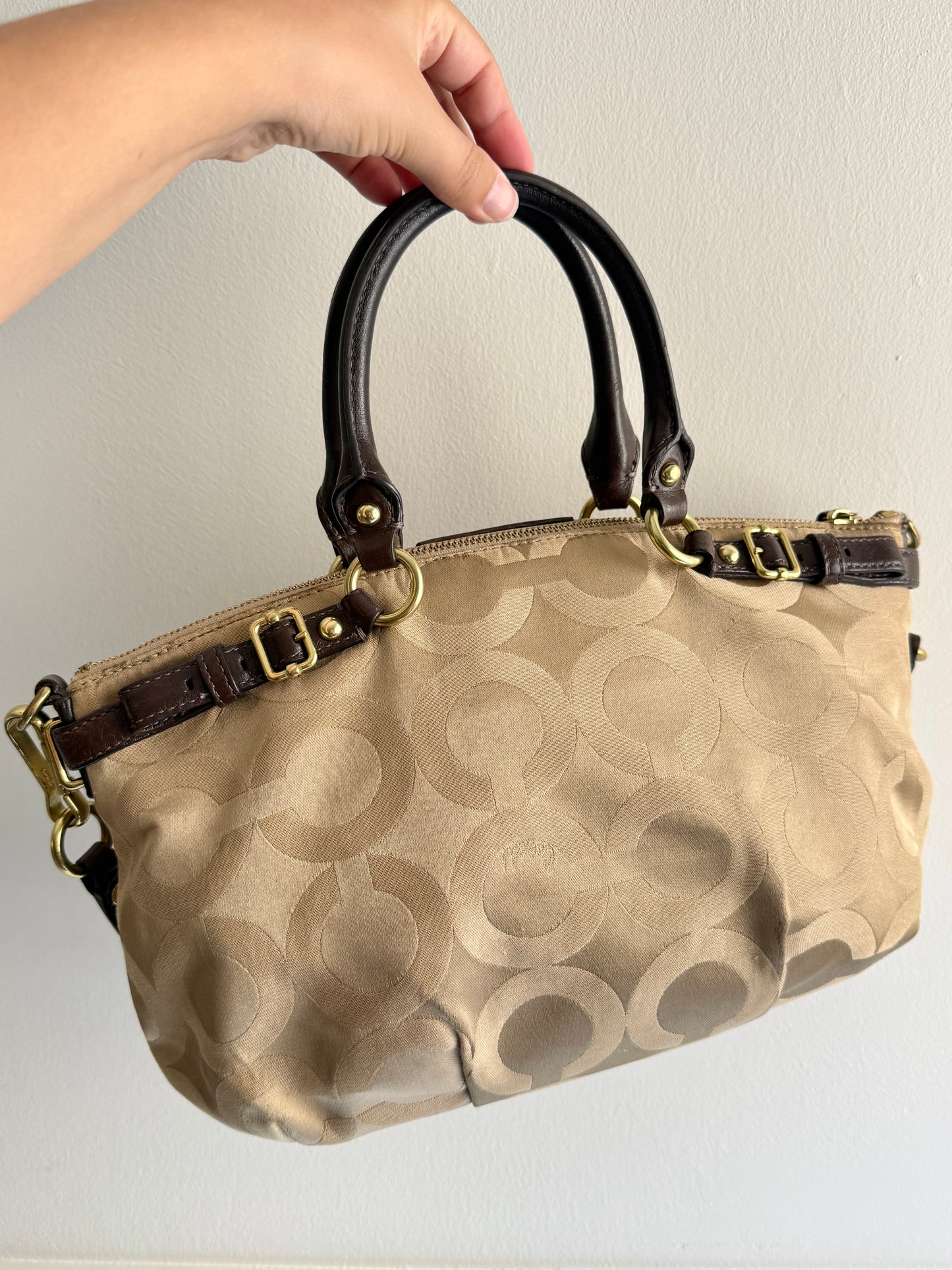 Coach Madison Sophia Op Art Signature Satchel