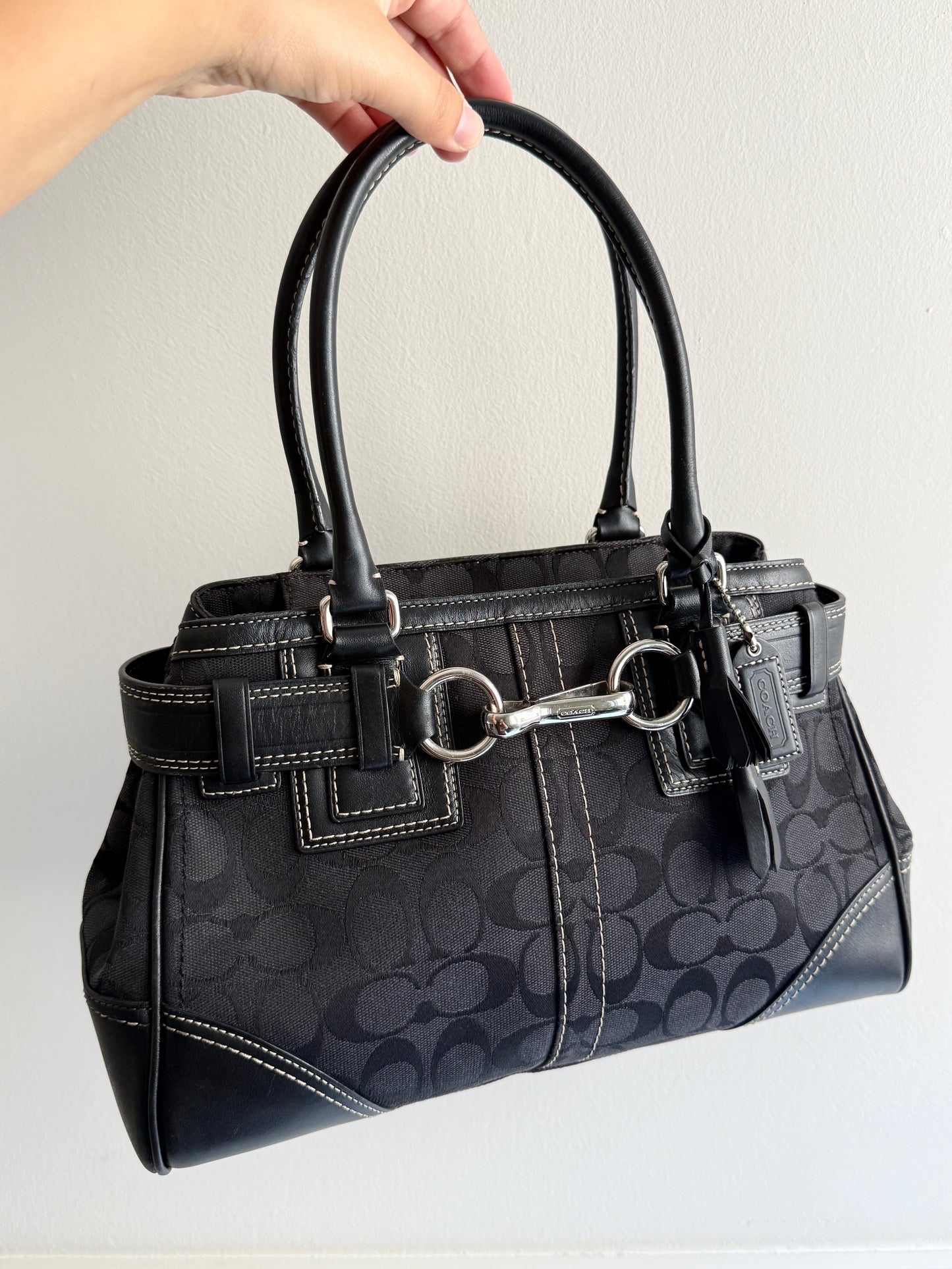 Coach Hampton Signature Shoulder Bag, Medium