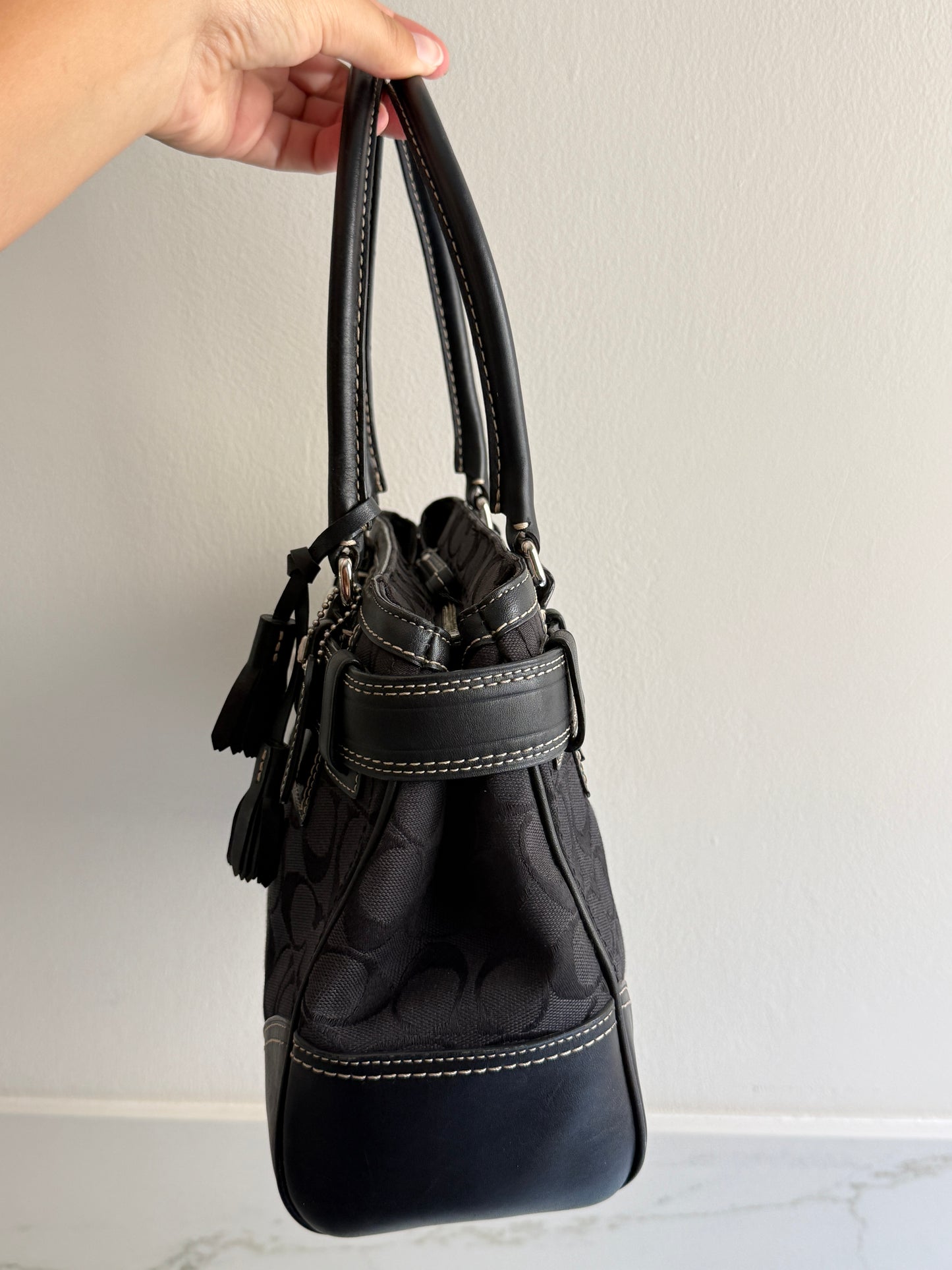 Coach Hampton Signature Shoulder Bag, Medium
