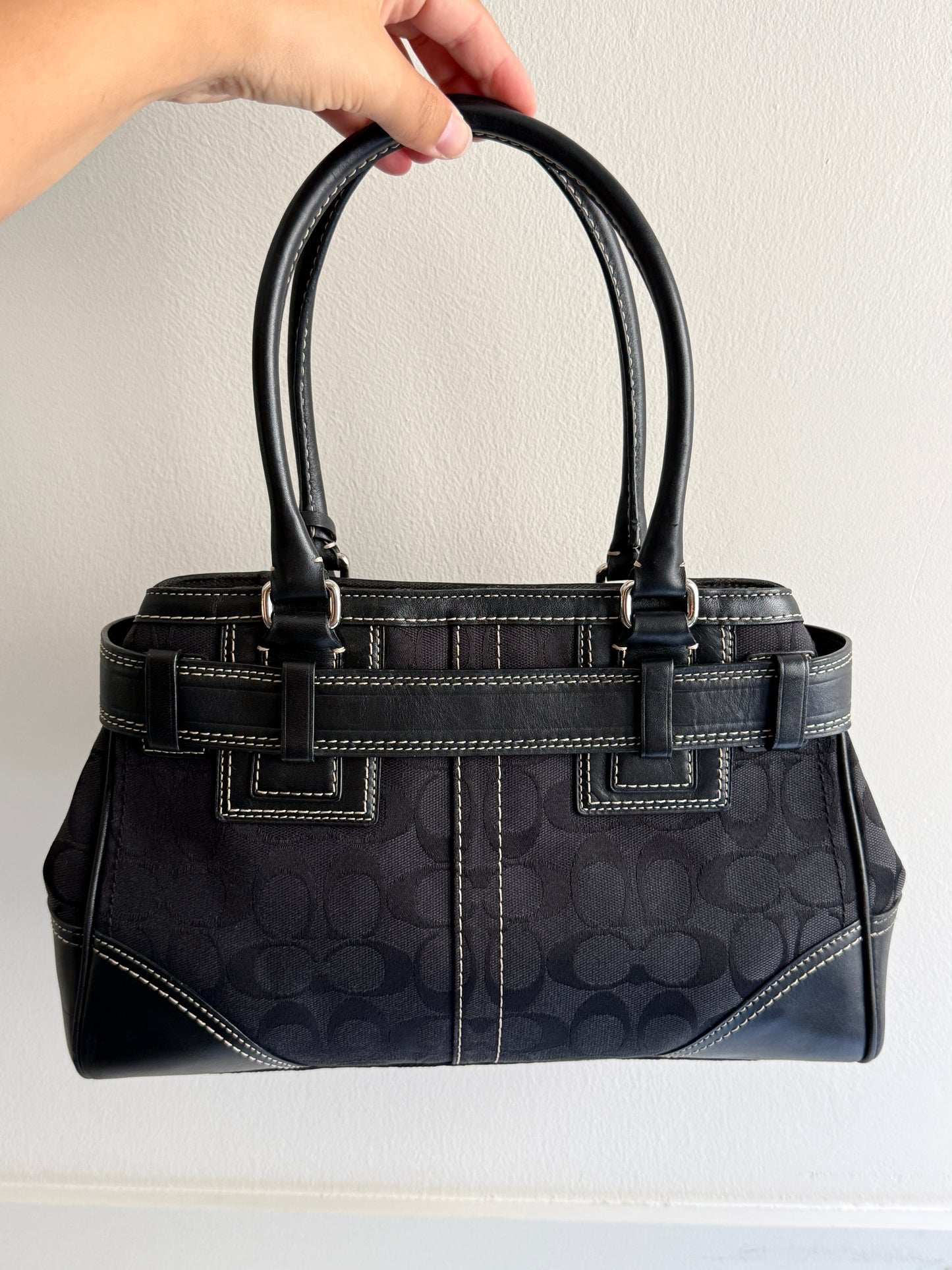 Coach Hampton Signature Shoulder Bag, Medium