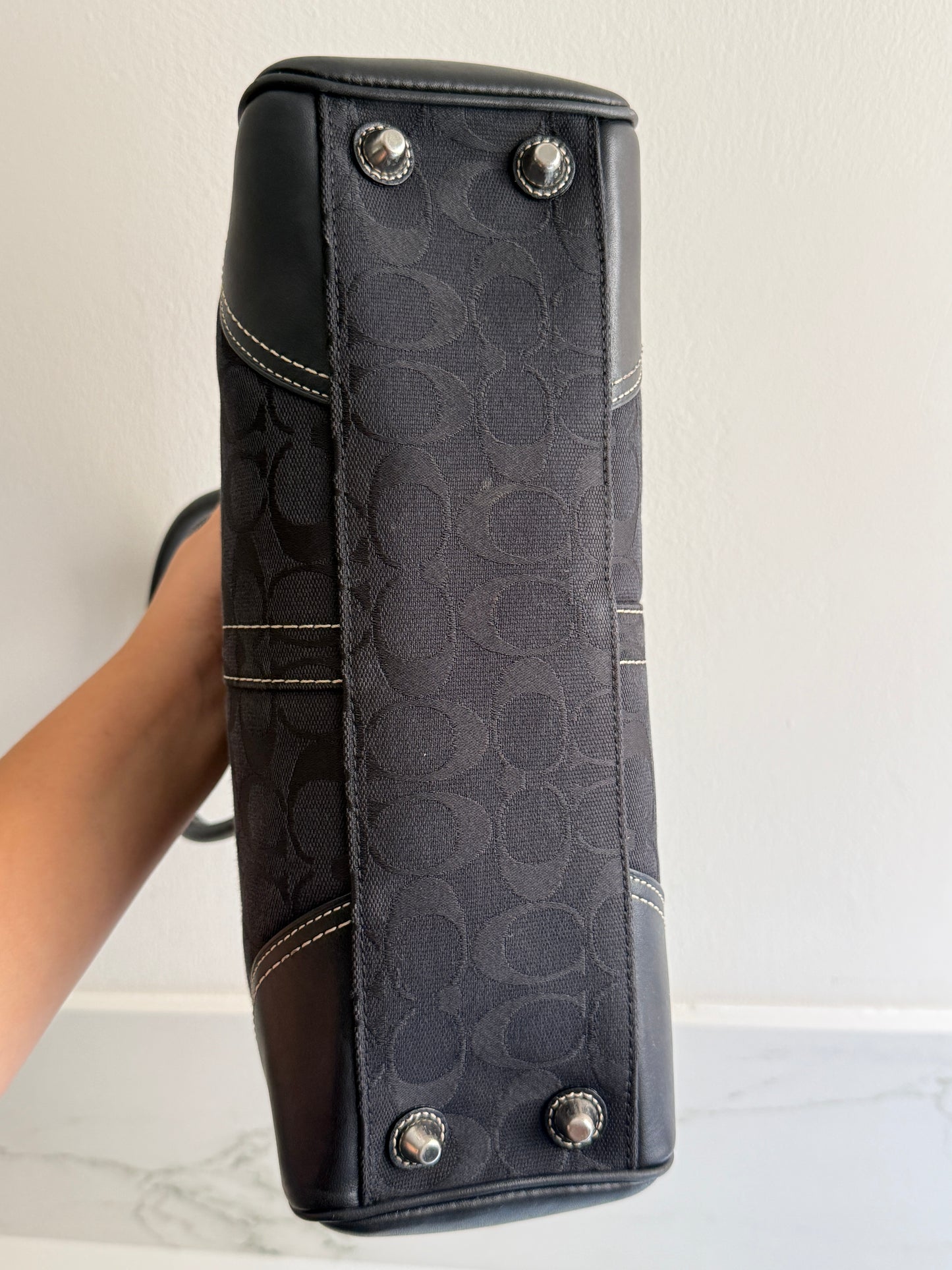 Coach Hampton Signature Shoulder Bag, Medium