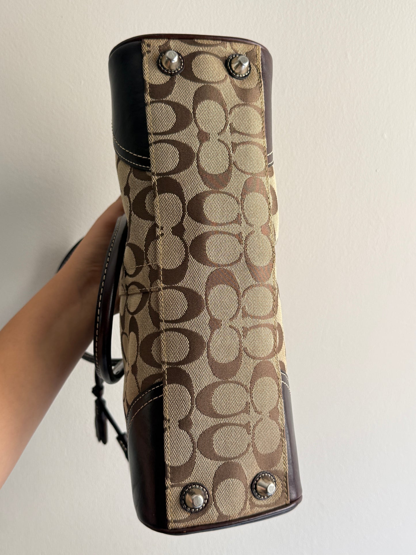 Coach Hampton Signature Shoulder Bag, Medium