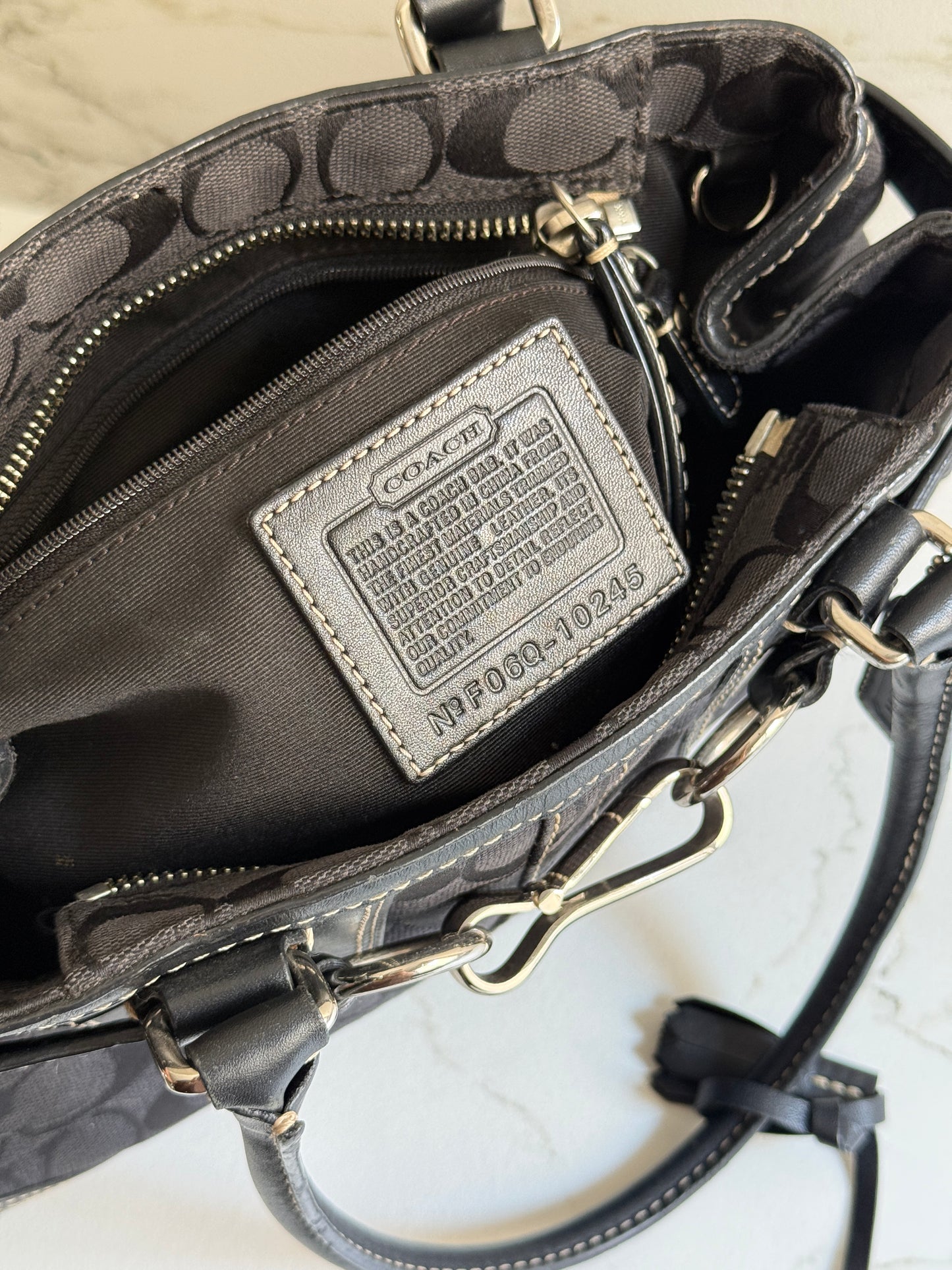 Coach Hampton Signature Shoulder Bag, Medium