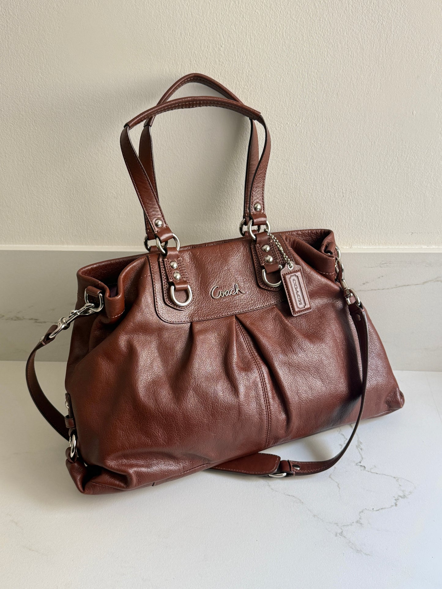 Rare Coach Ashley Leather Carryall Shoulder Bag