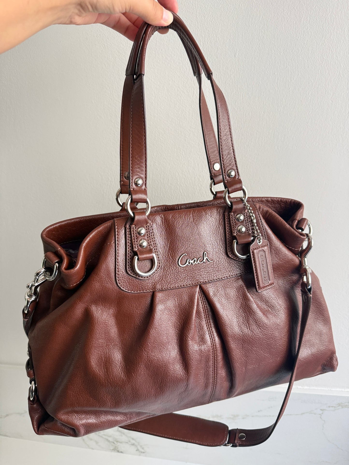 Rare Coach Ashley Leather Carryall Shoulder Bag