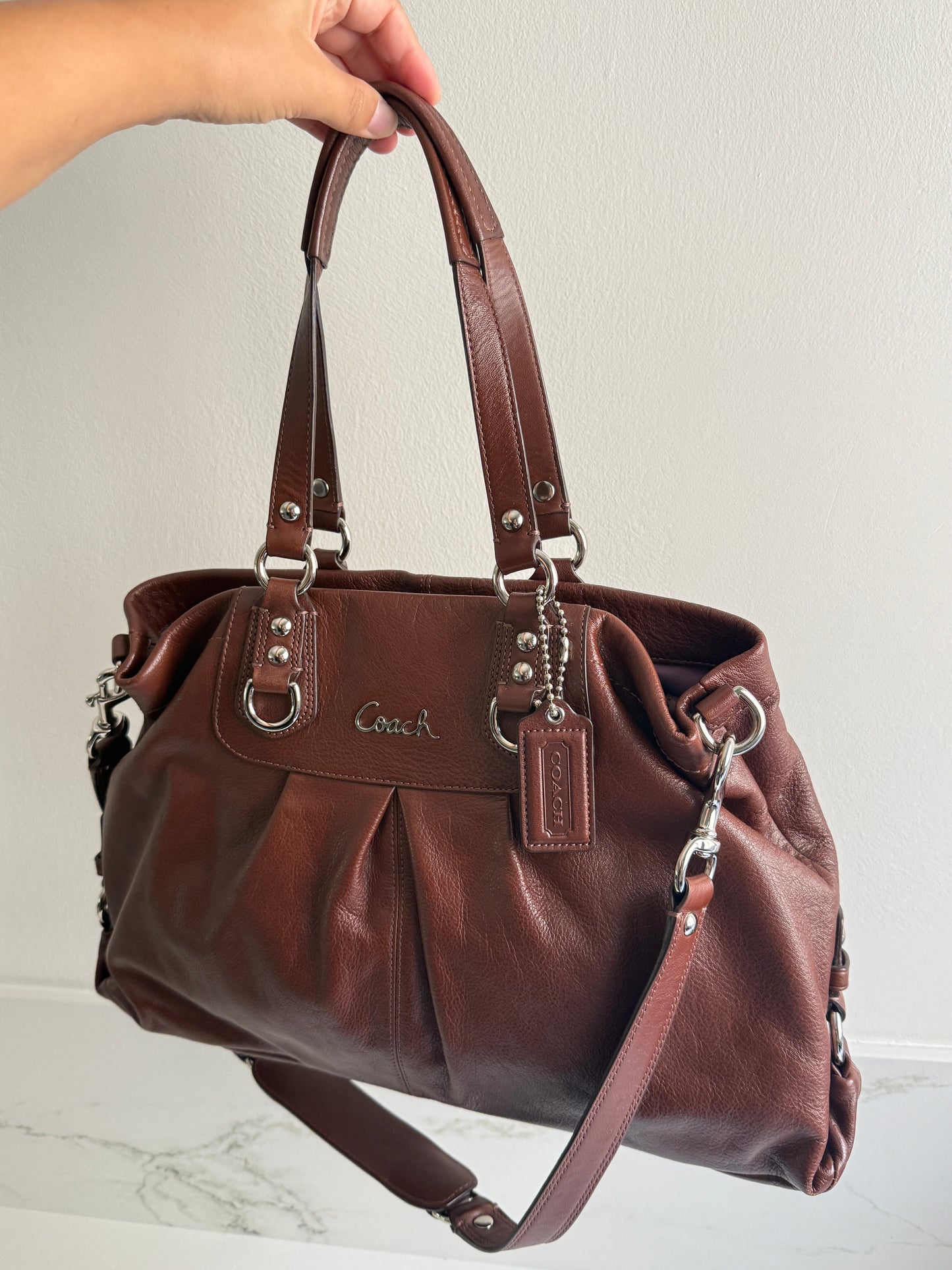 Rare Coach Ashley Leather Carryall Shoulder Bag
