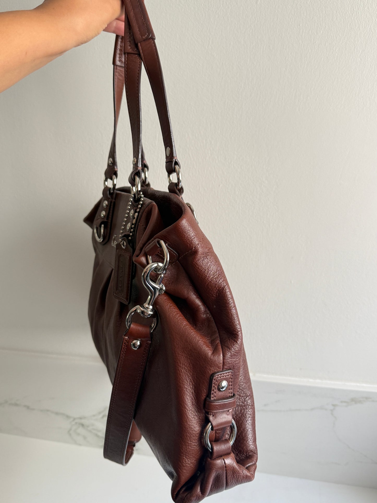 Rare Coach Ashley Leather Carryall Shoulder Bag