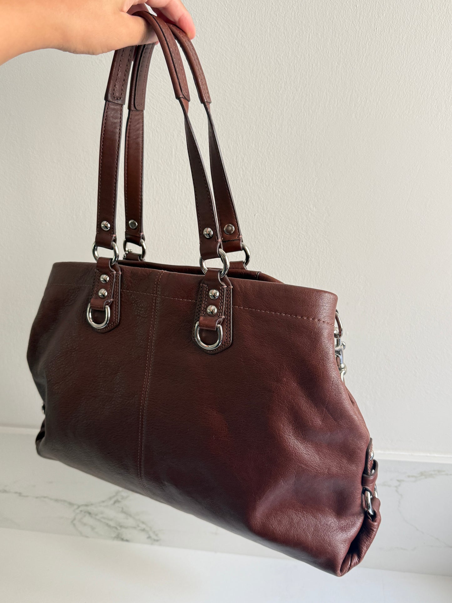 Rare Coach Ashley Leather Carryall Shoulder Bag