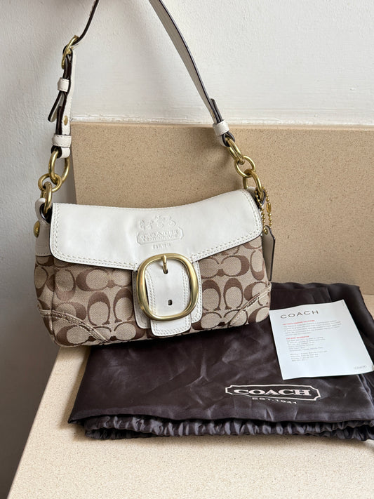 Super Rare Coach Bleecker Signature Shoulder Bag