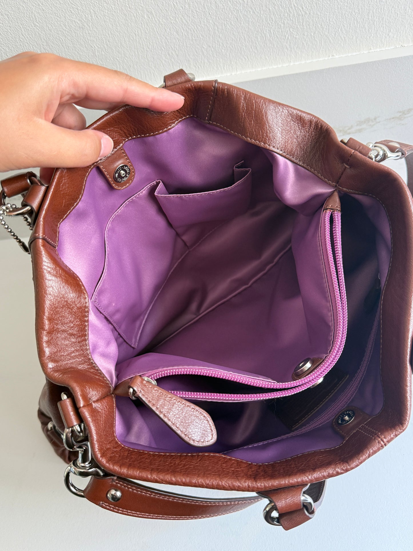 Rare Coach Ashley Leather Carryall Shoulder Bag