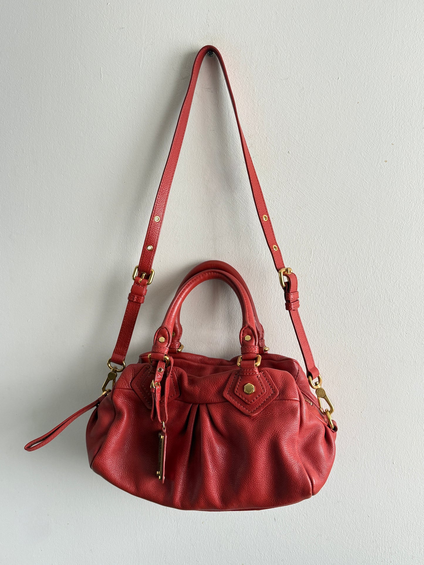 Rare Marc by Marc Jacobs Classic Q Baby Groovee Red Leather Bag
