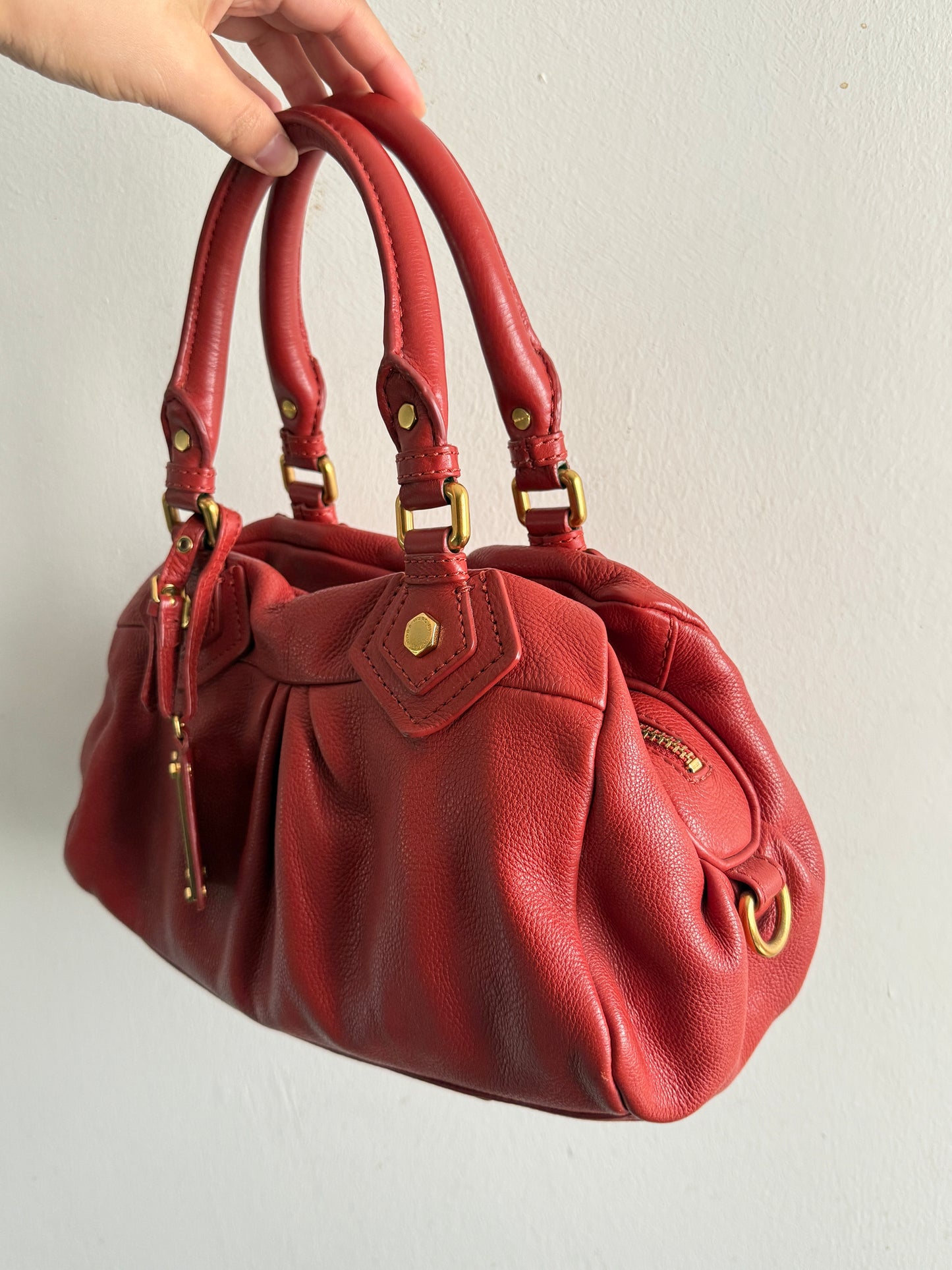 Rare Marc by Marc Jacobs Classic Q Baby Groovee Red Leather Bag