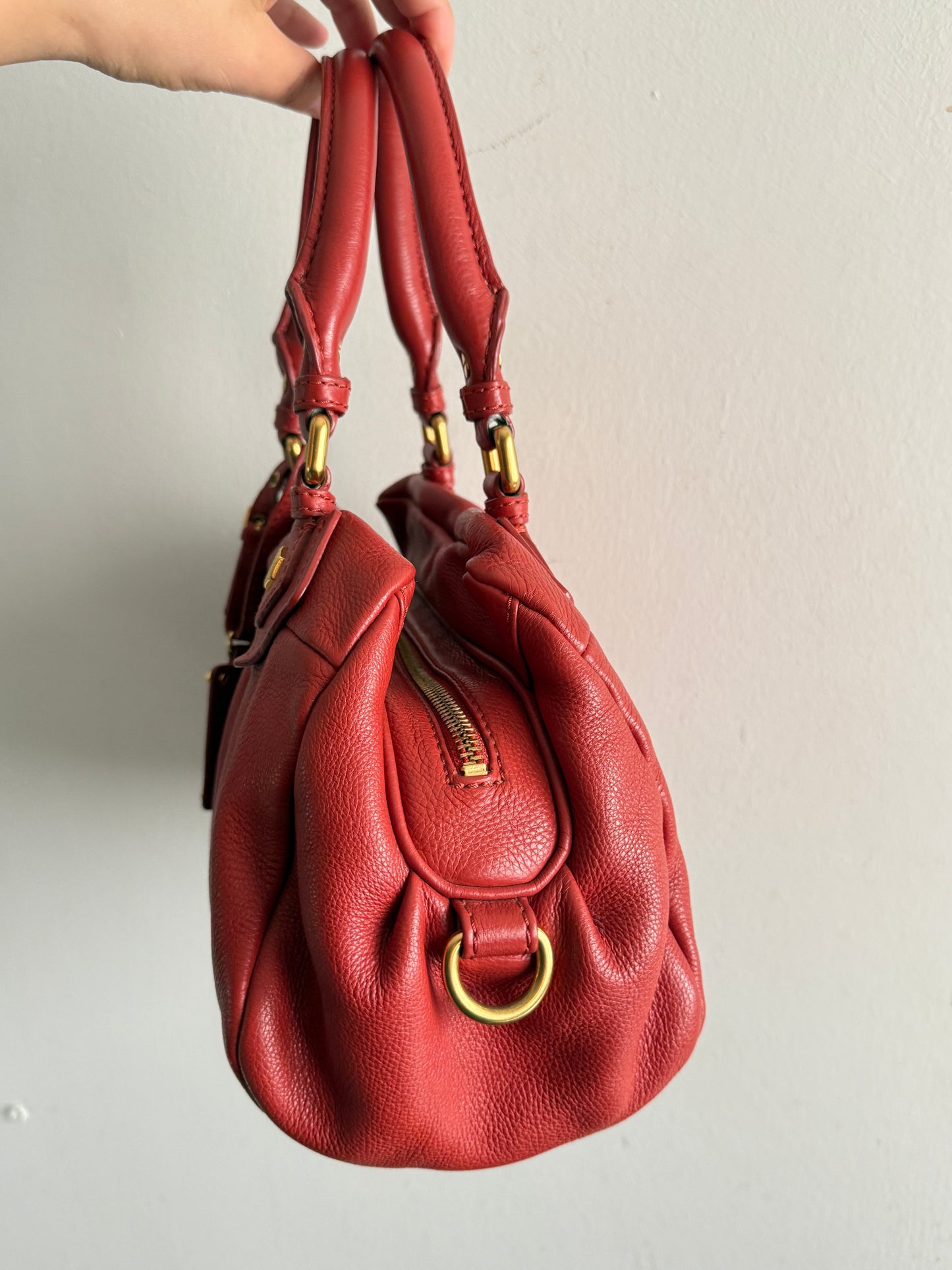 Rare Marc by Marc Jacobs Classic Q Baby Groovee Red Leather Bag