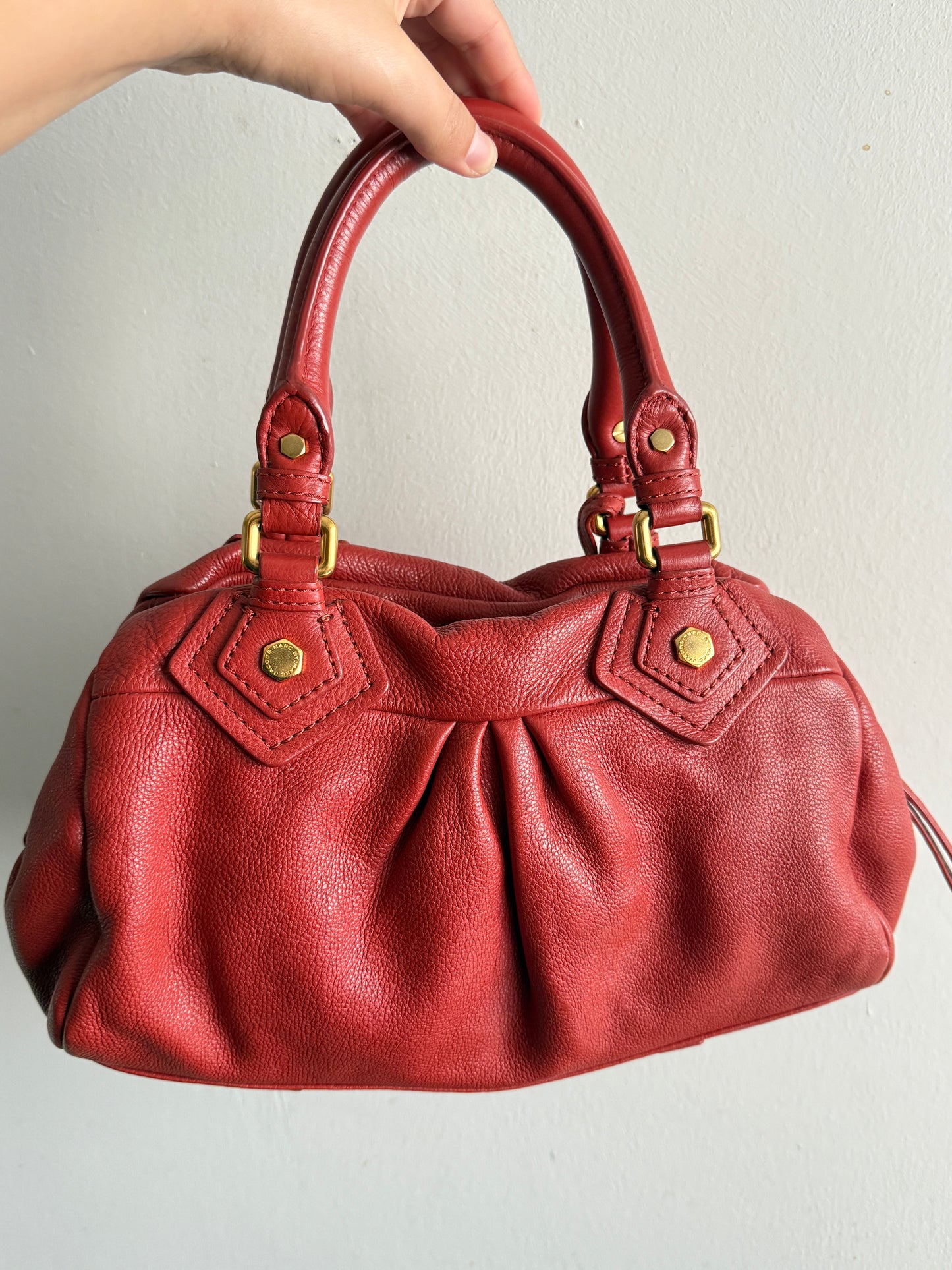 Rare Marc by Marc Jacobs Classic Q Baby Groovee Red Leather Bag