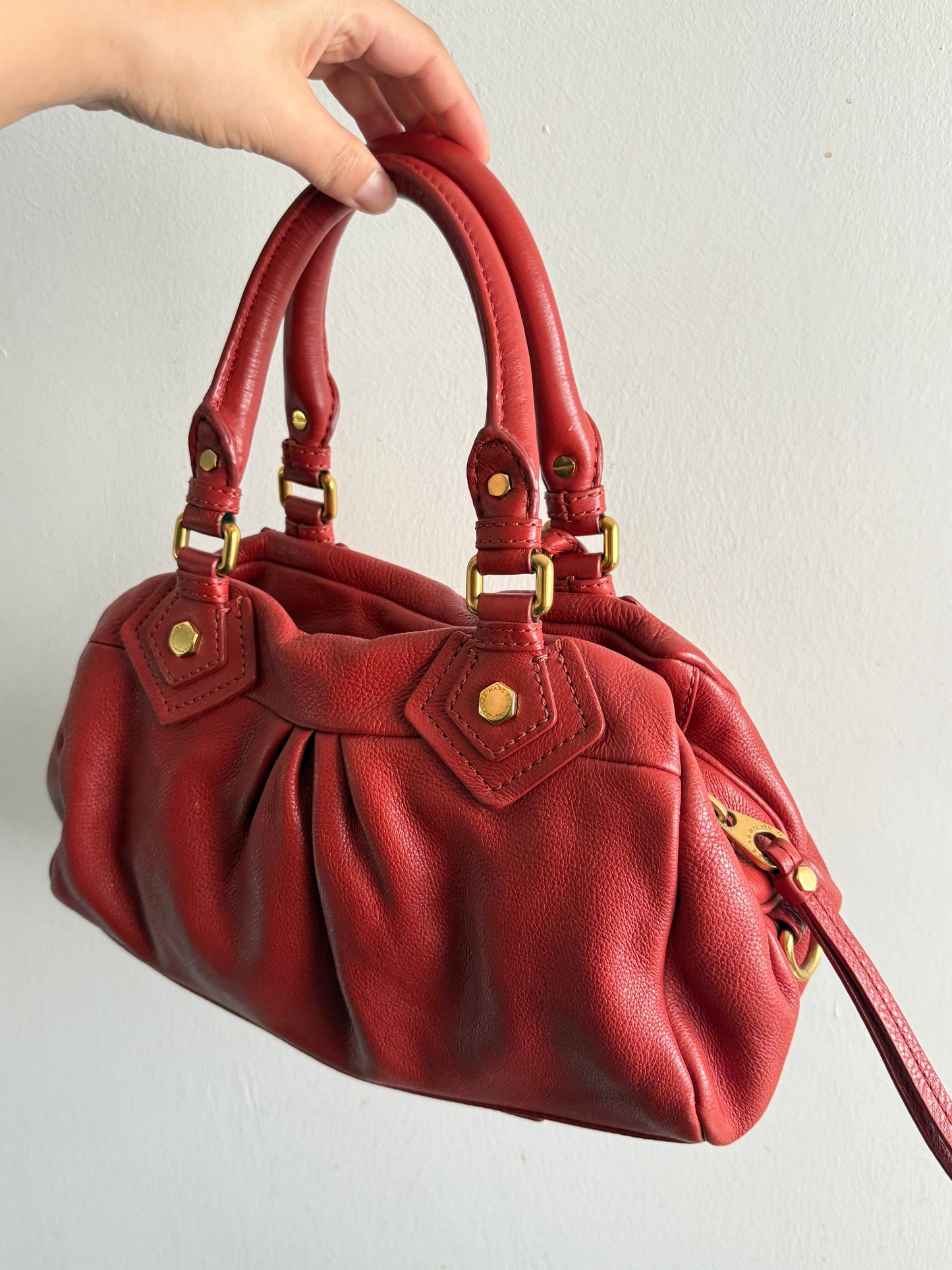 Rare Marc by Marc Jacobs Classic Q Baby Groovee Red Leather Bag