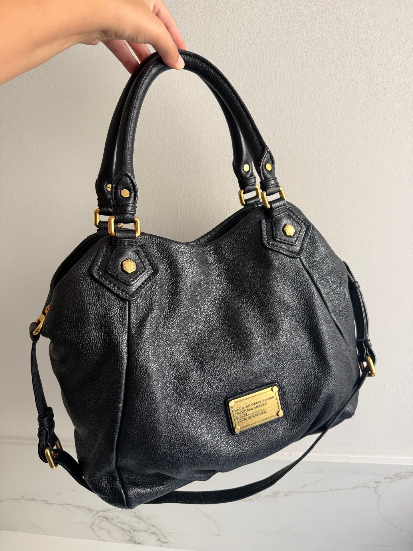 Marc by Marc Jacobs Classic Q Fran Leather Shoulder Bag