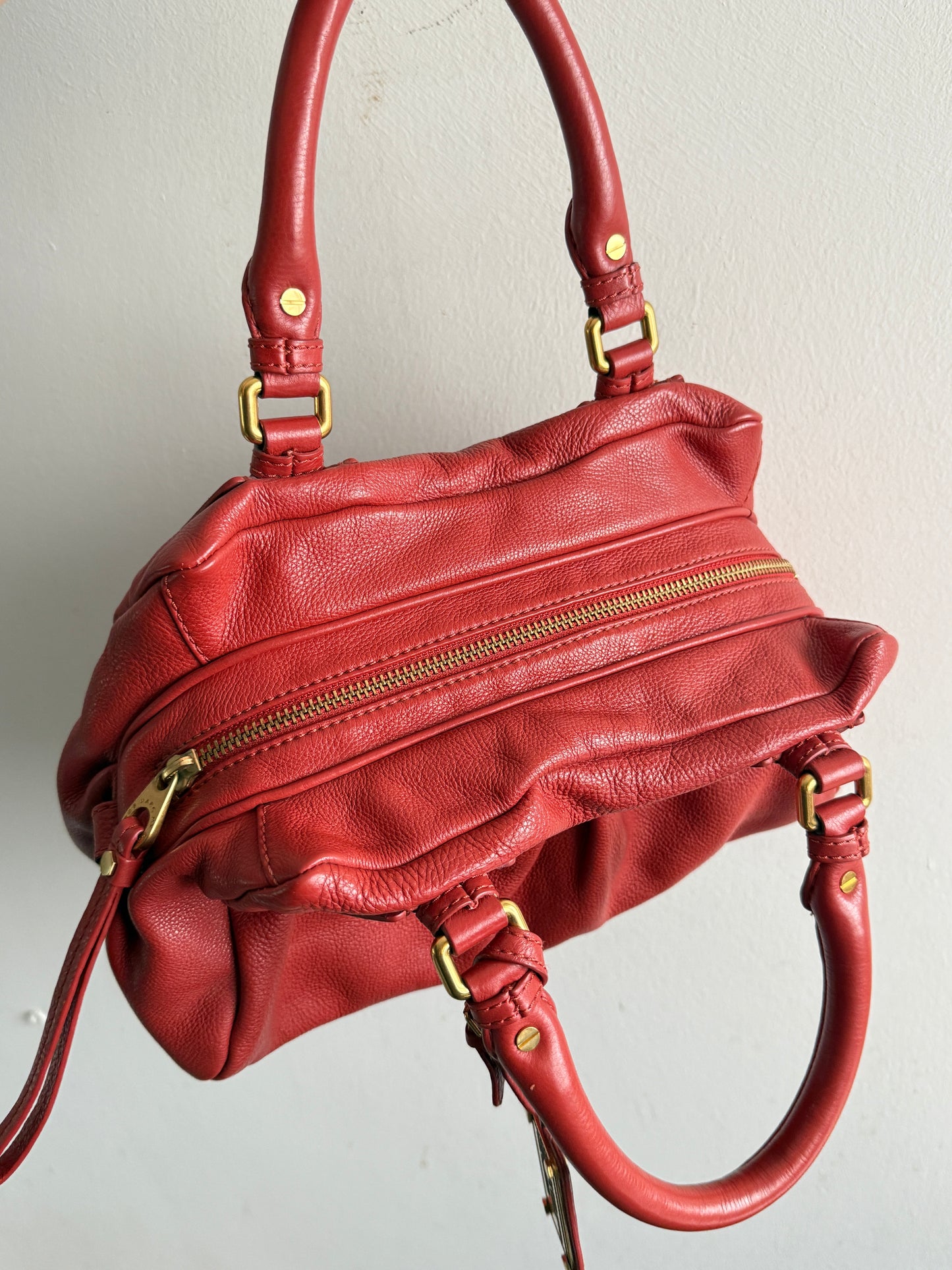 Rare Marc by Marc Jacobs Classic Q Baby Groovee Red Leather Bag