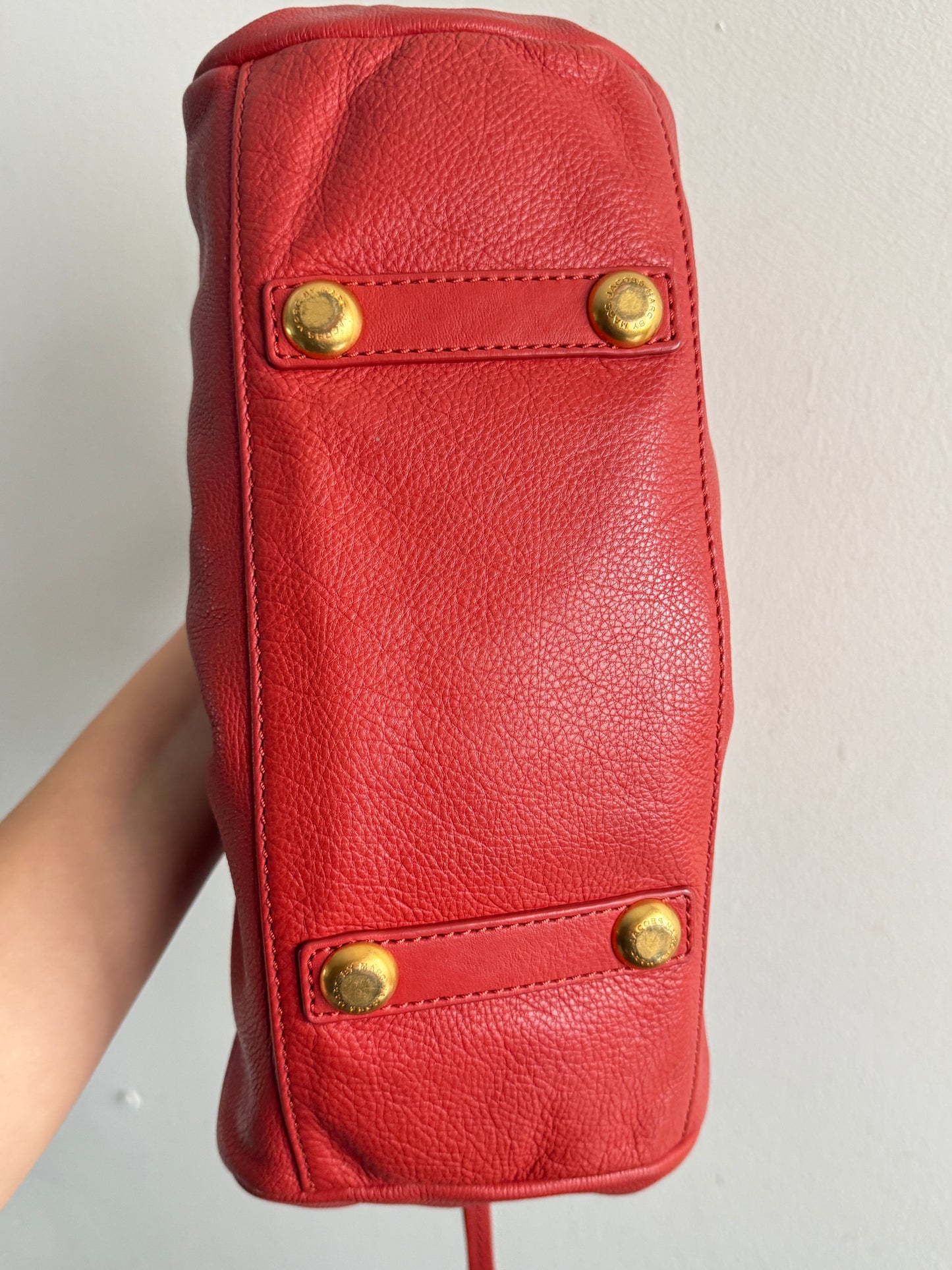 Rare Marc by Marc Jacobs Classic Q Baby Groovee Red Leather Bag