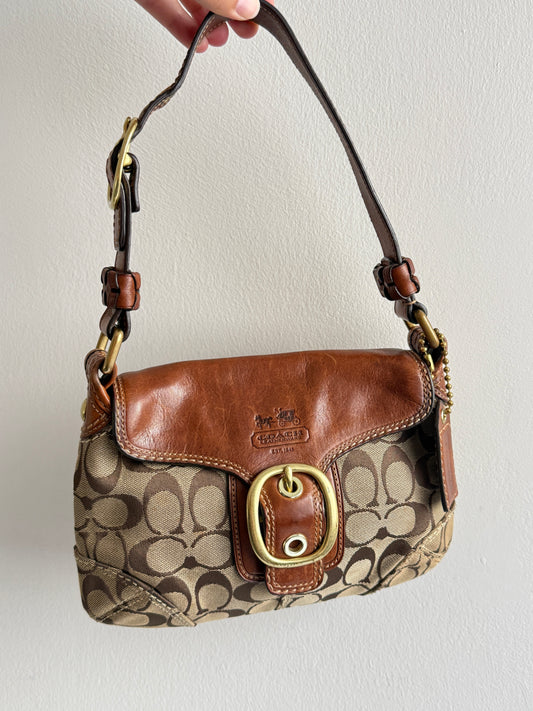 Super Rare Coach Bleecker Signature Shoulder Bag