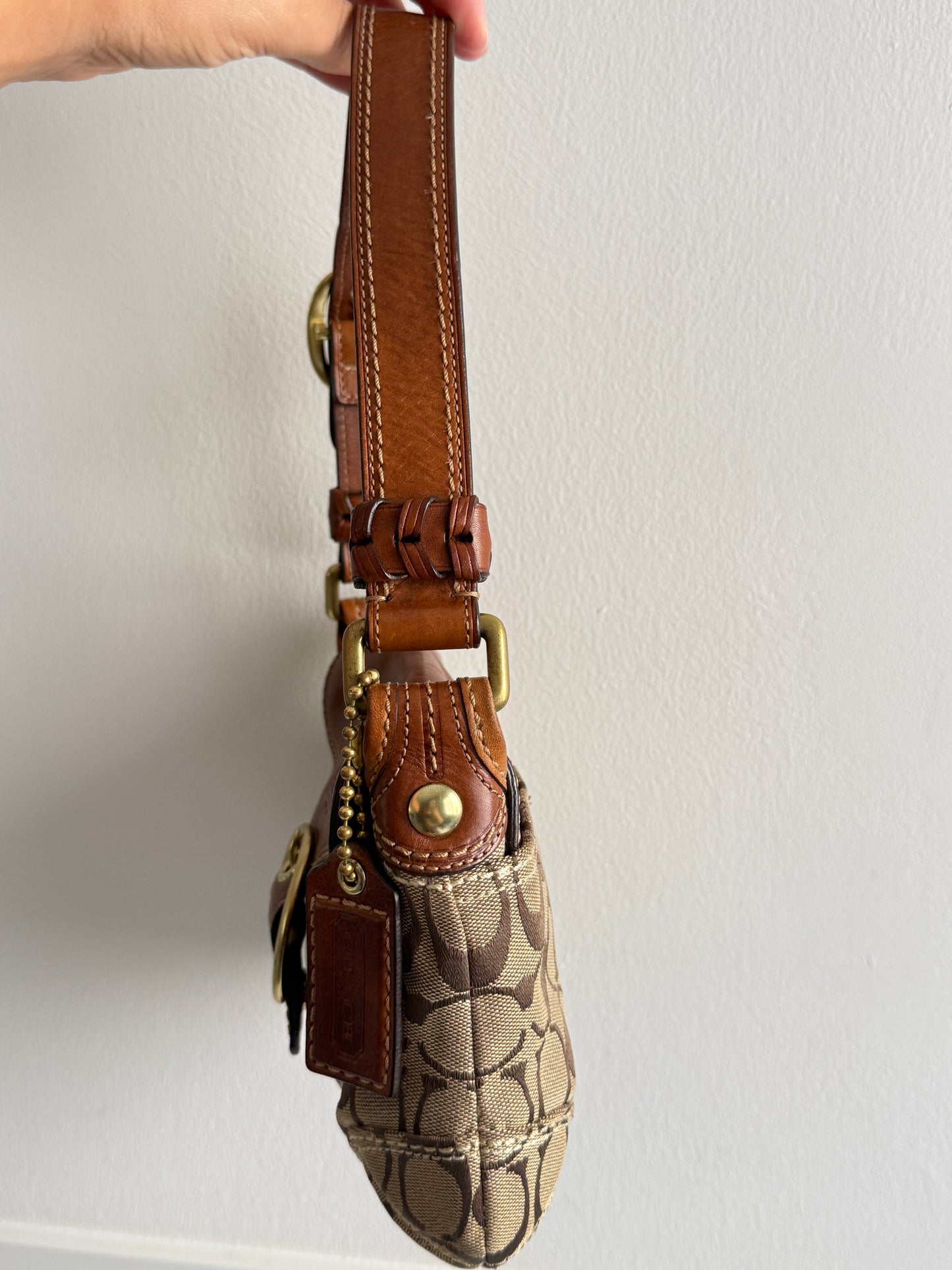 Super Rare Coach Bleecker Signature Shoulder Bag