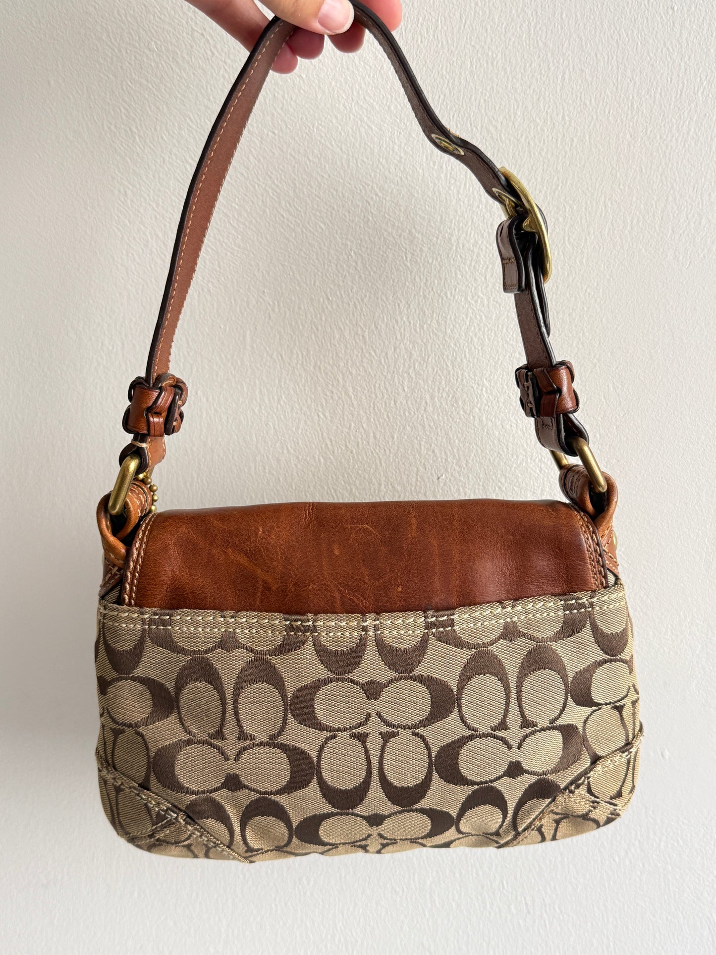 Super Rare Coach Bleecker Signature Shoulder Bag