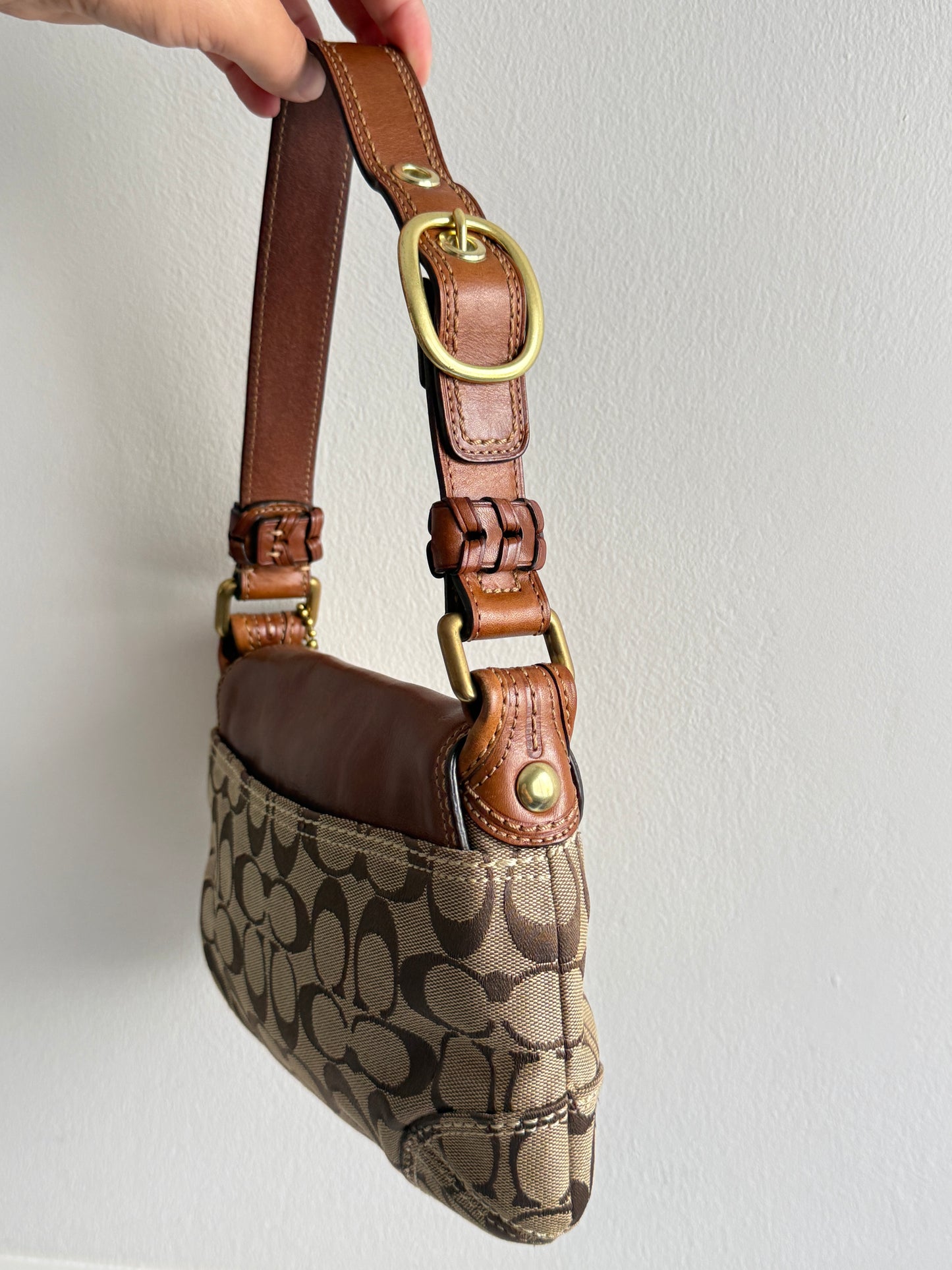 Super Rare Coach Bleecker Signature Shoulder Bag