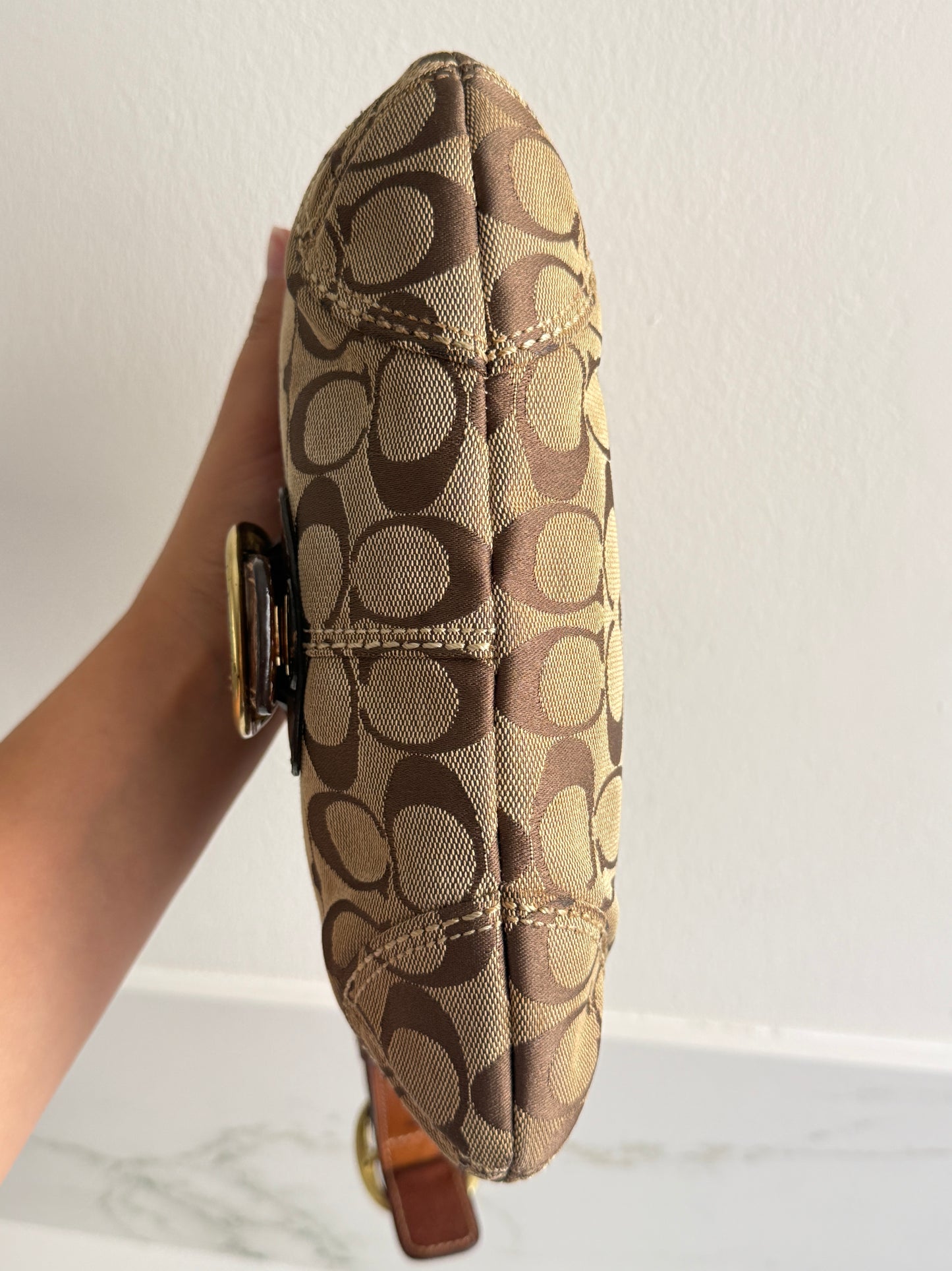 Super Rare Coach Bleecker Signature Shoulder Bag