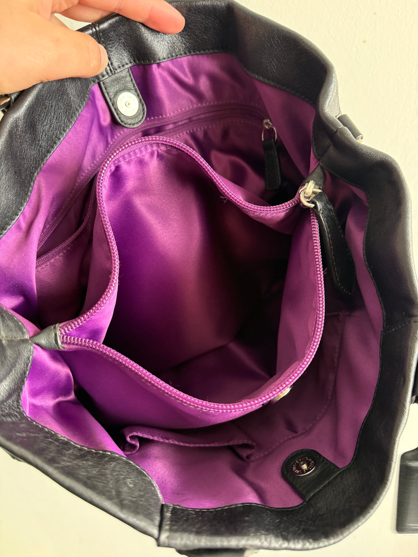 Coach Ashley Black Leather Carryall Shoulder Bag