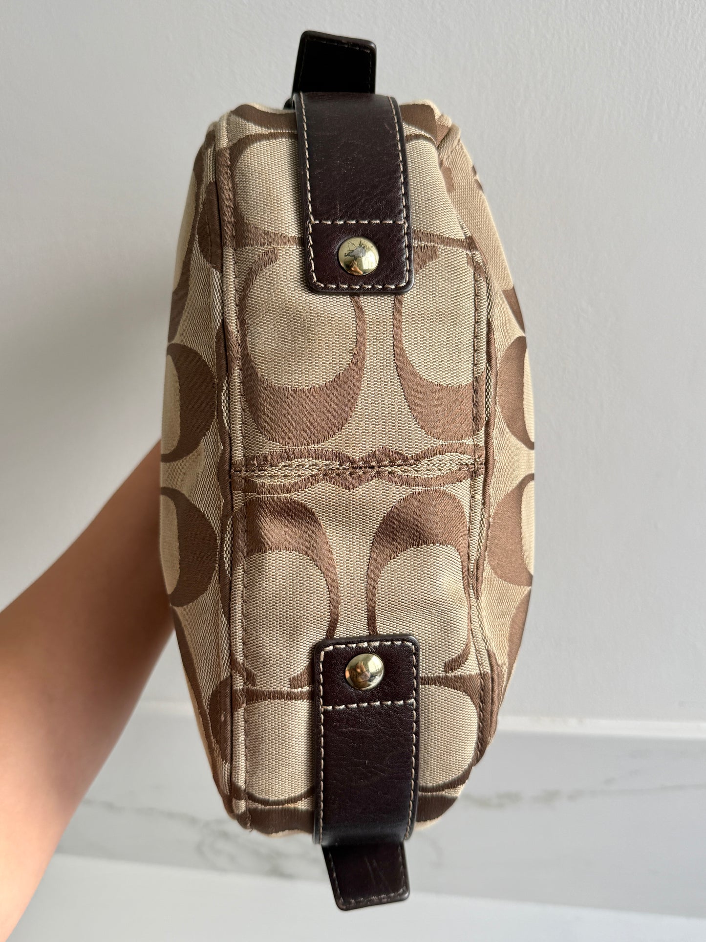 Rare Coach Zoe Signature Hobo Shoulder Bag