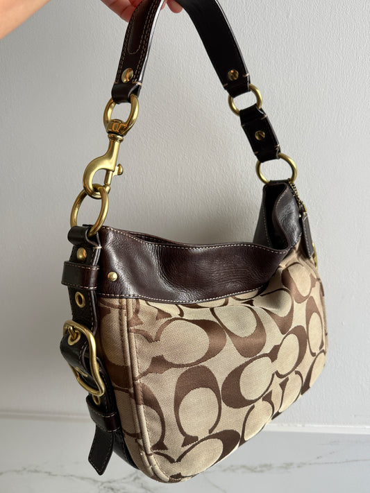 Rare Coach Zoe Signature Hobo Shoulder Bag