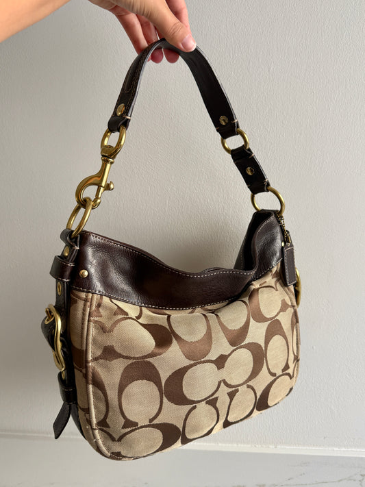 Rare Coach Zoe Signature Hobo Shoulder Bag