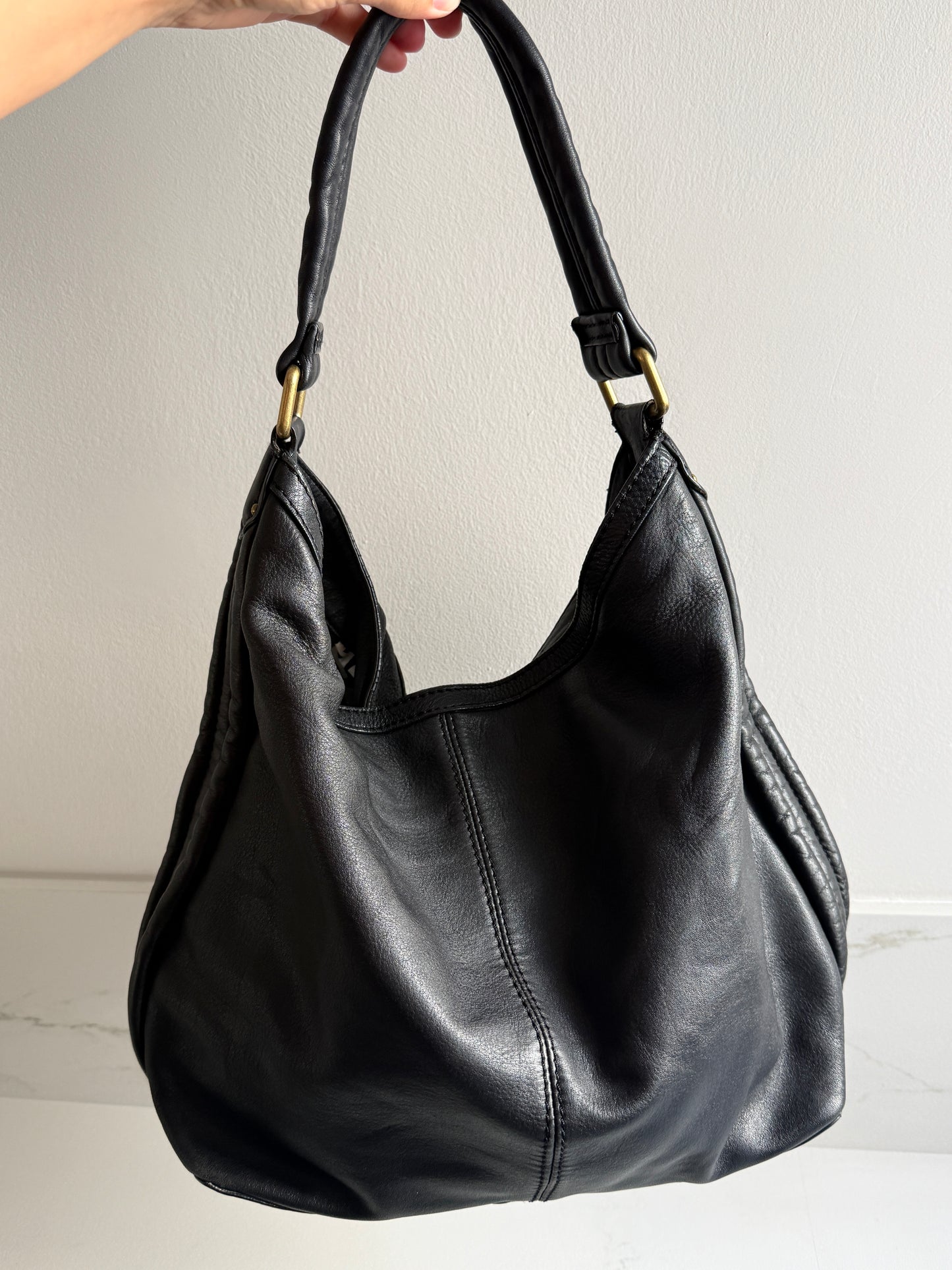 Super Rare Marc by Marc Jacobs Black Leather Hobo Shoulder Bag