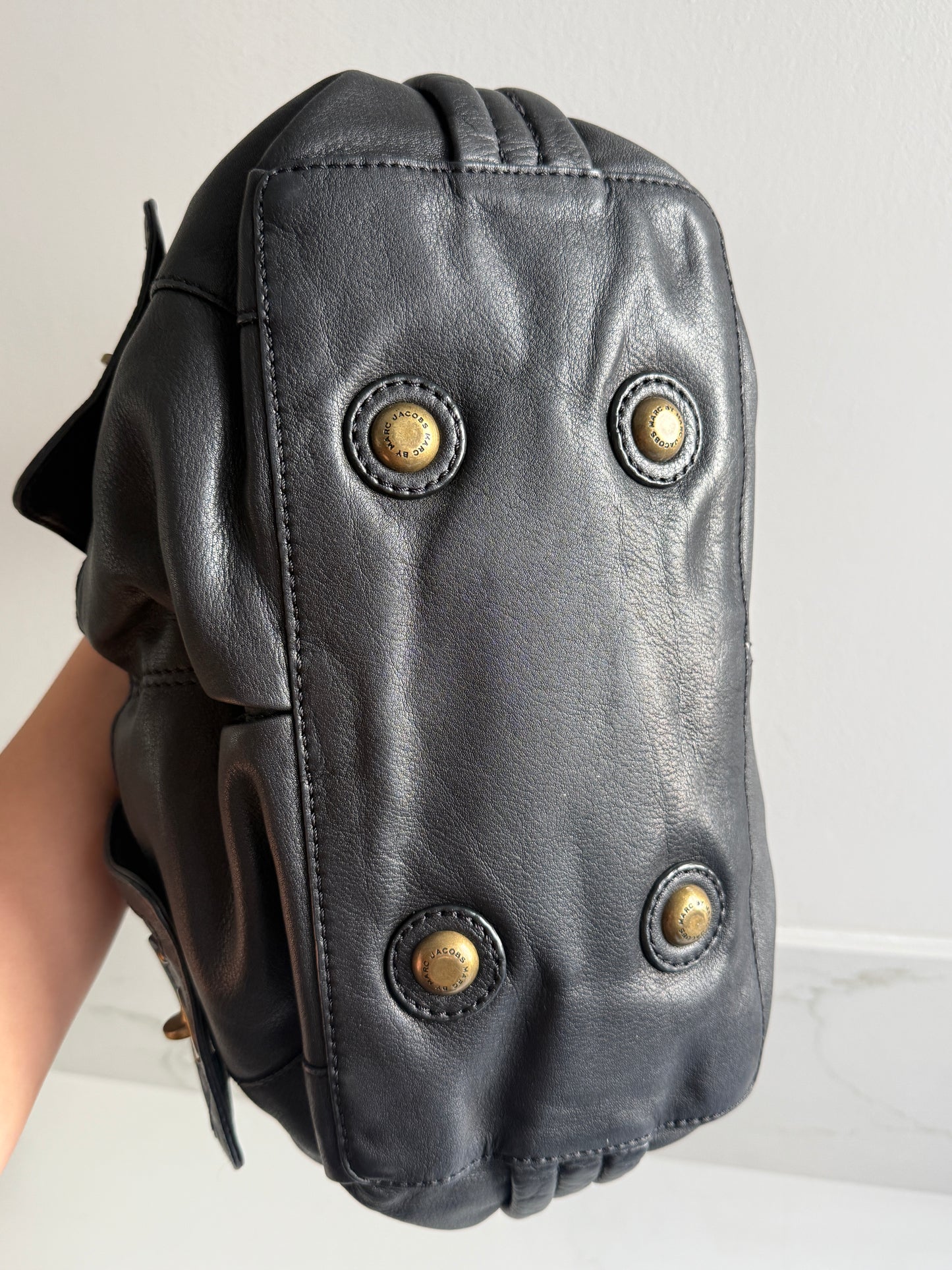 Super Rare Marc by Marc Jacobs Black Leather Hobo Shoulder Bag