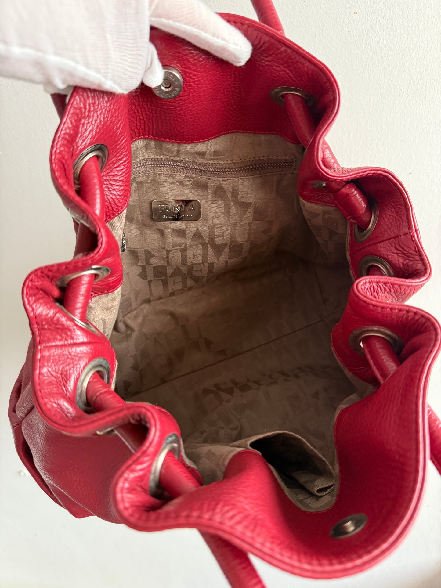 Rare Furla Leather Shoulder Bag