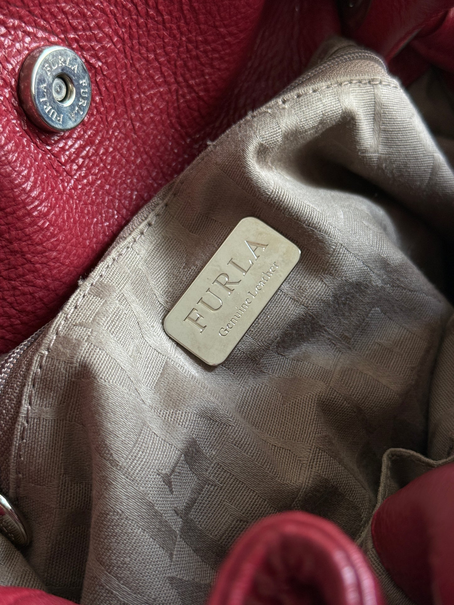 Rare Furla Leather Shoulder Bag