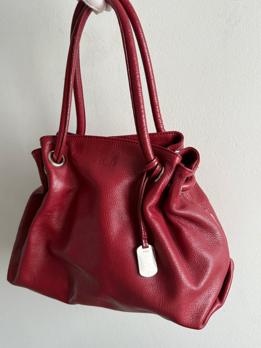 Rare Furla Leather Shoulder Bag