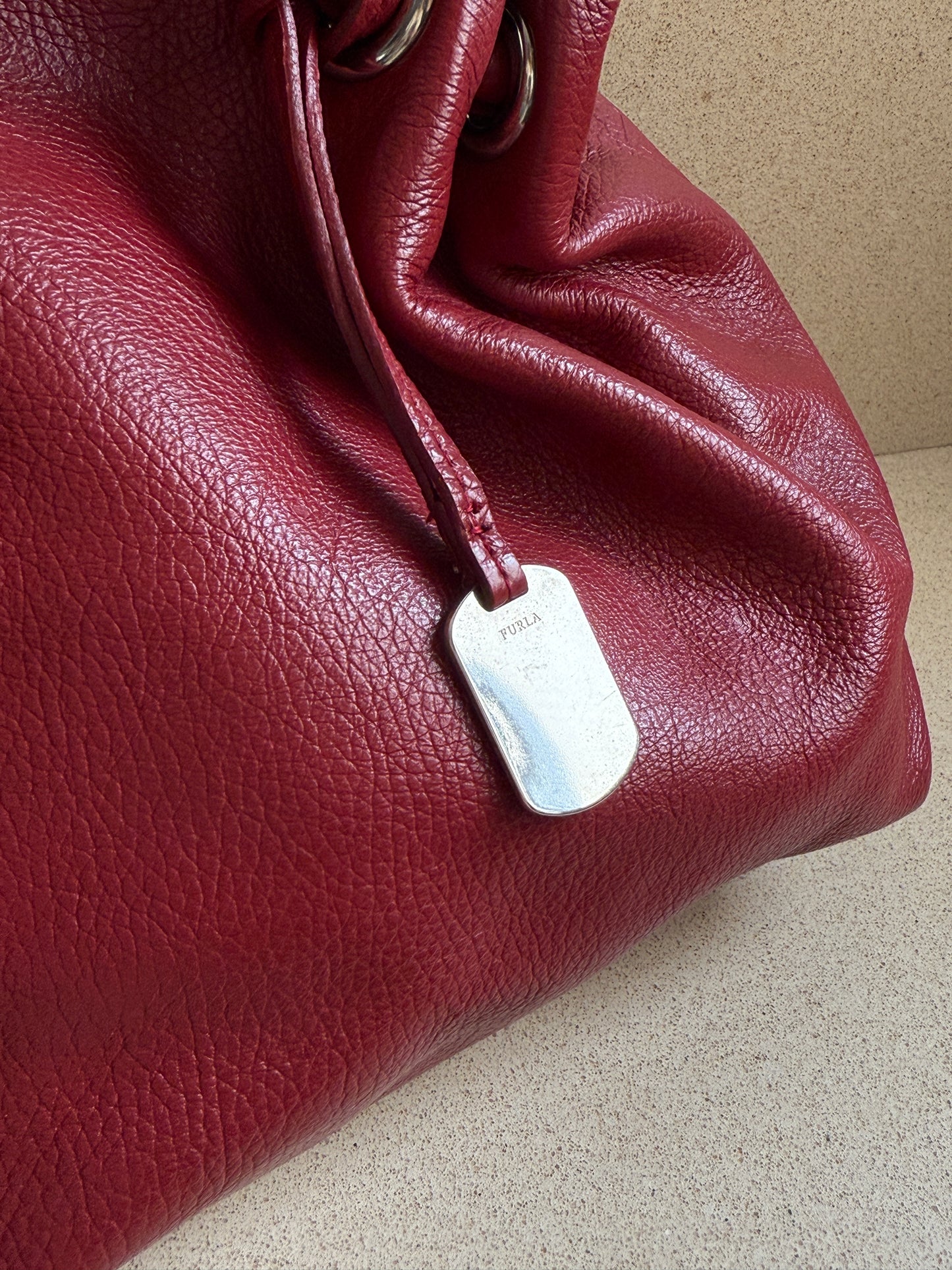 Rare Furla Leather Shoulder Bag