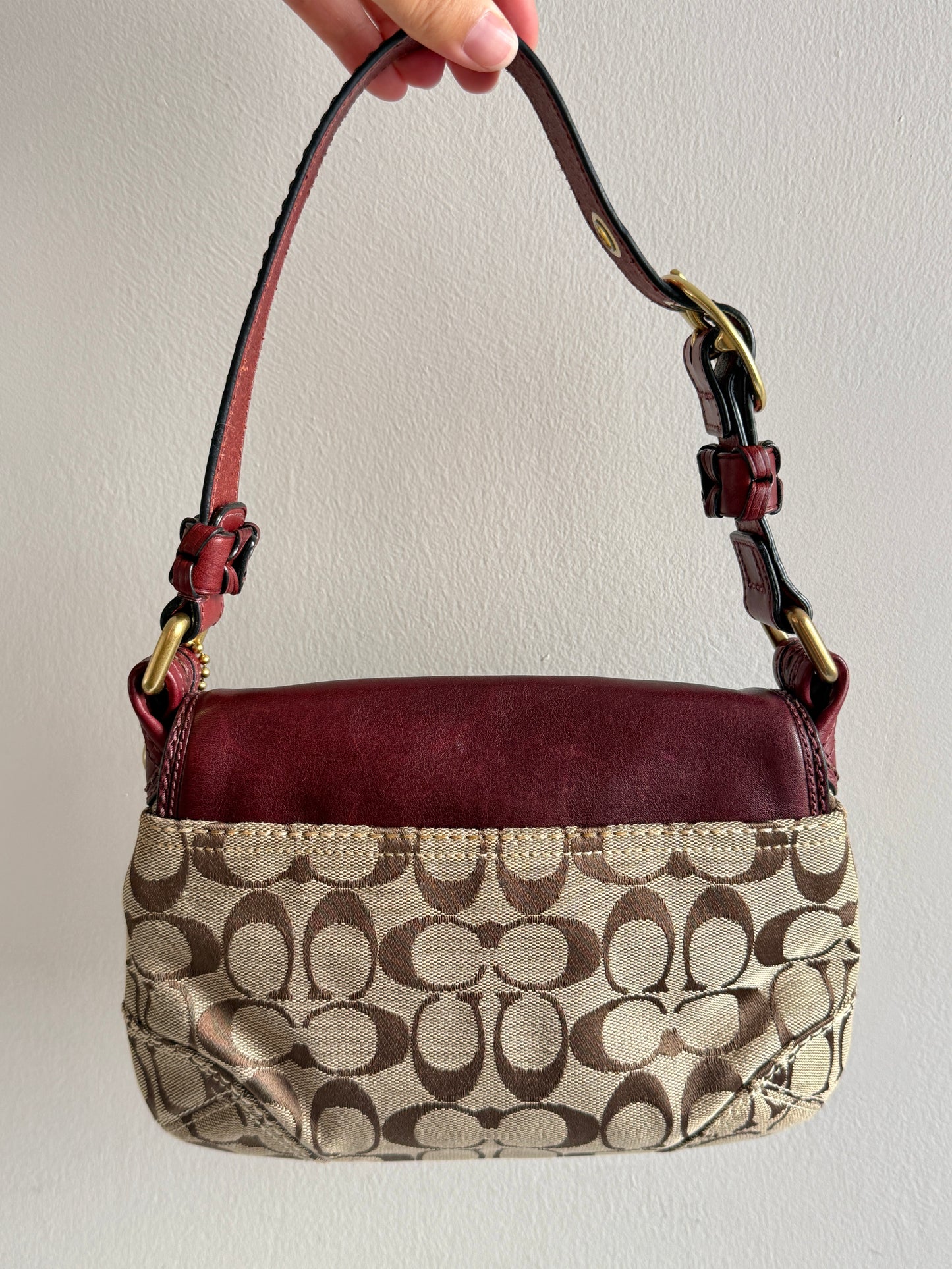 Super Rare Coach Bleecker Signature Shoulder Bag