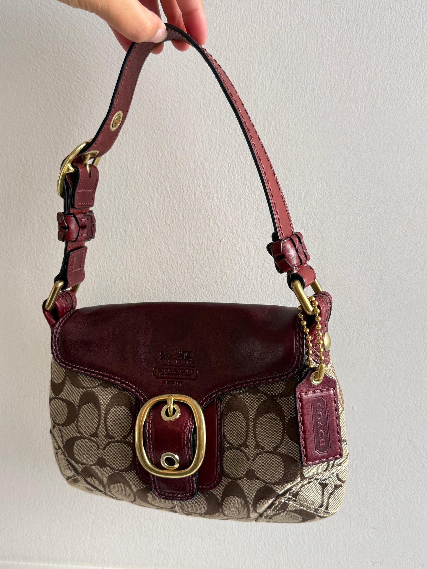 Super Rare Coach Bleecker Signature Shoulder Bag
