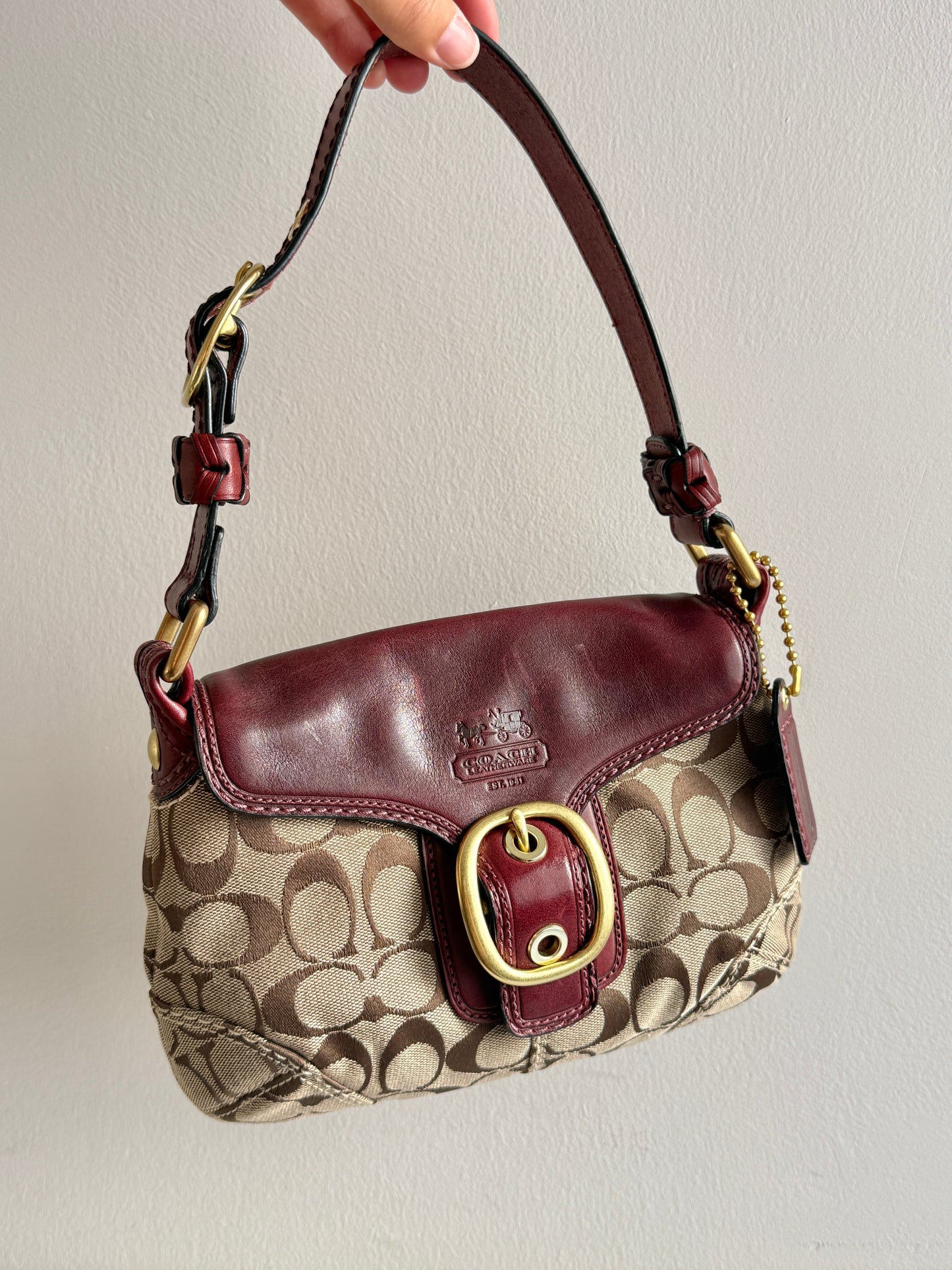 Super Rare Coach Bleecker Signature Shoulder Bag