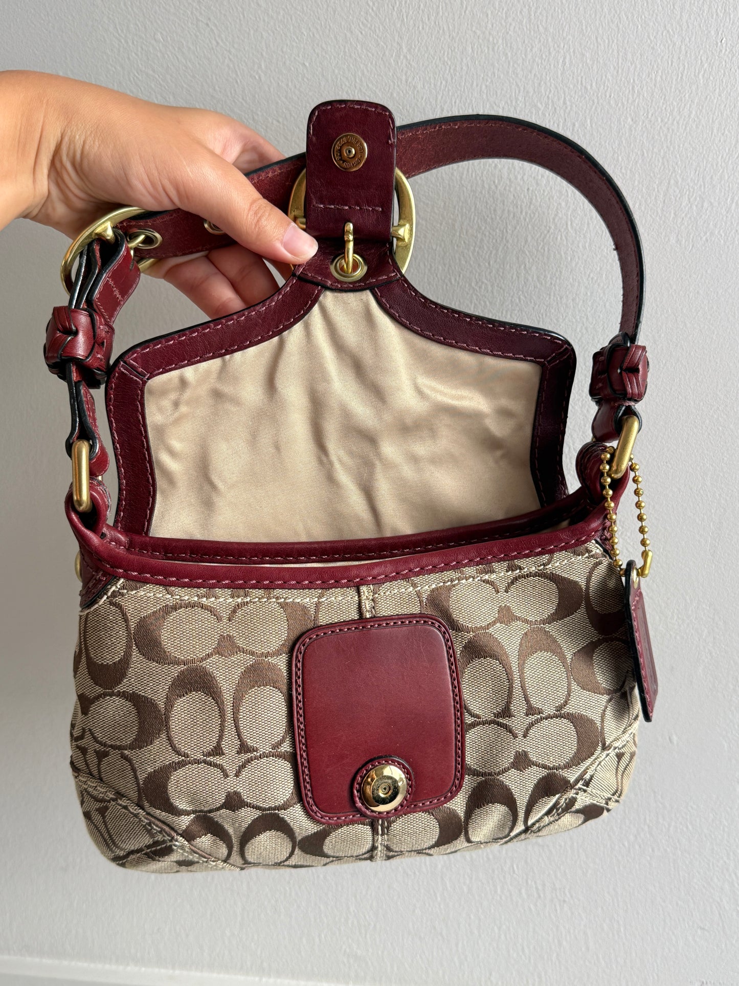 Super Rare Coach Bleecker Signature Shoulder Bag