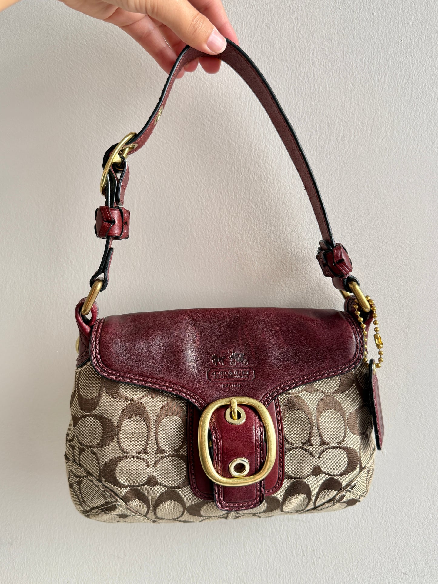 Super Rare Coach Bleecker Signature Shoulder Bag