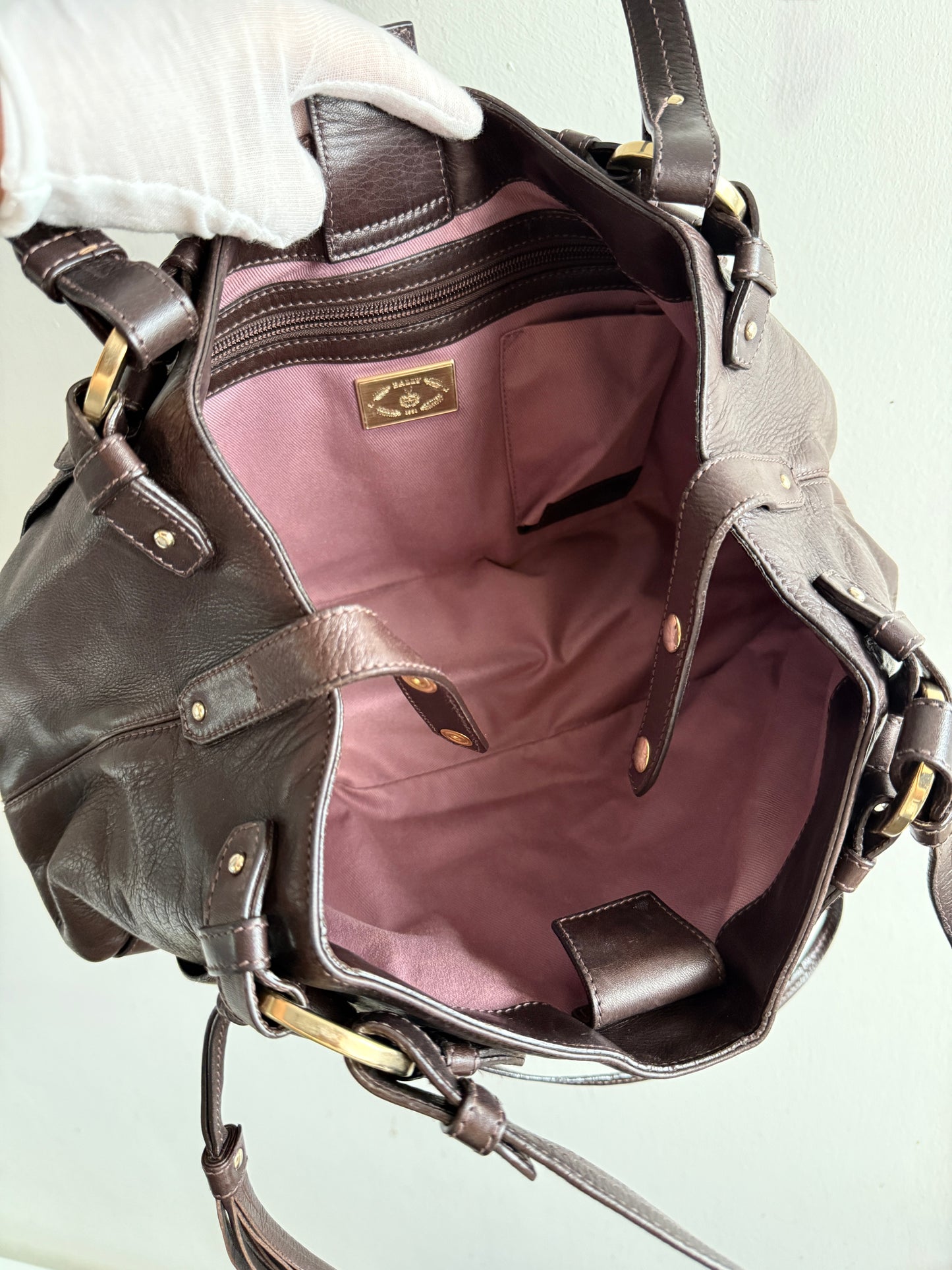 Super Rare Bally Leather Shoulder Bag