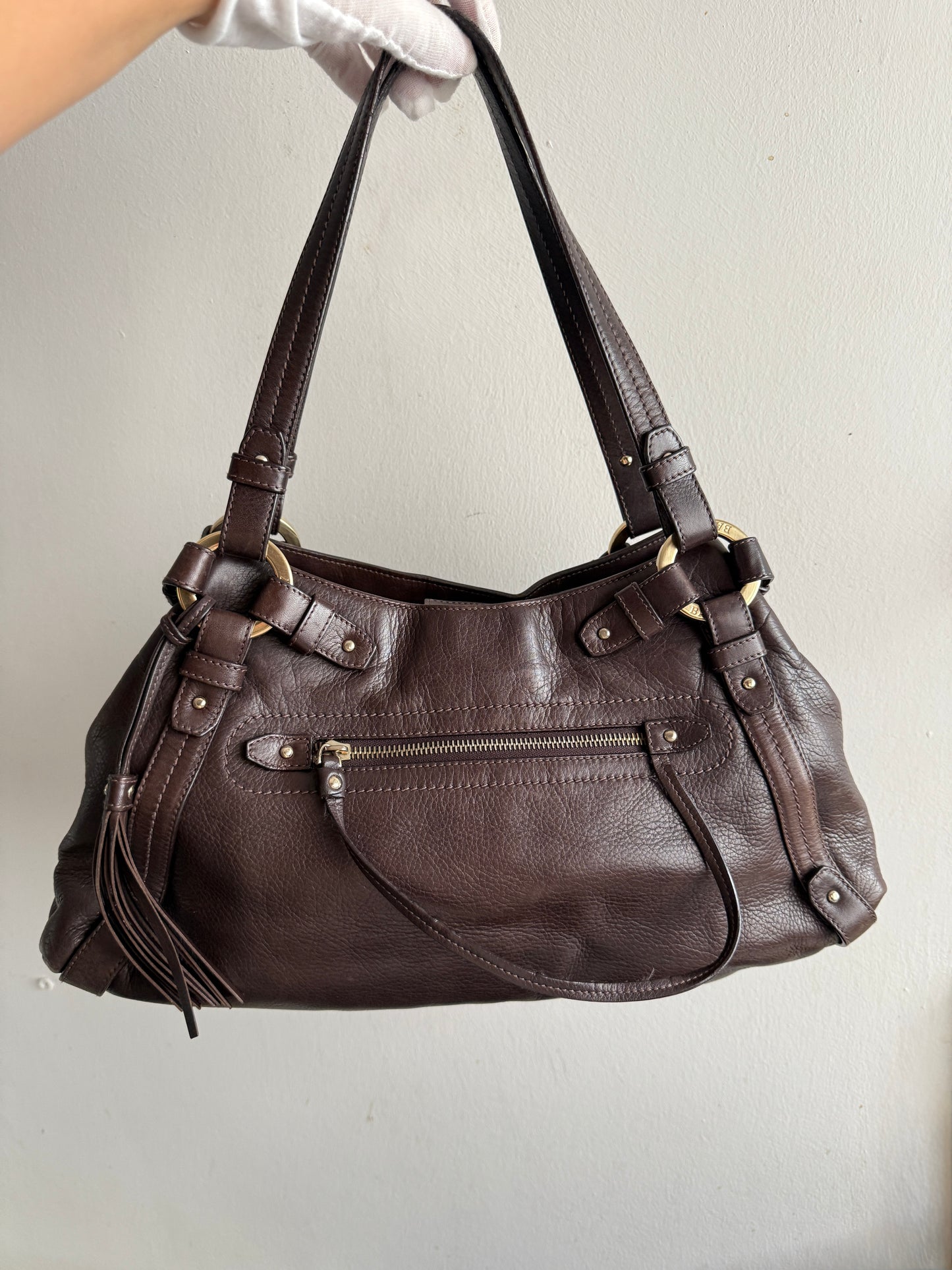 Super Rare Bally Leather Shoulder Bag