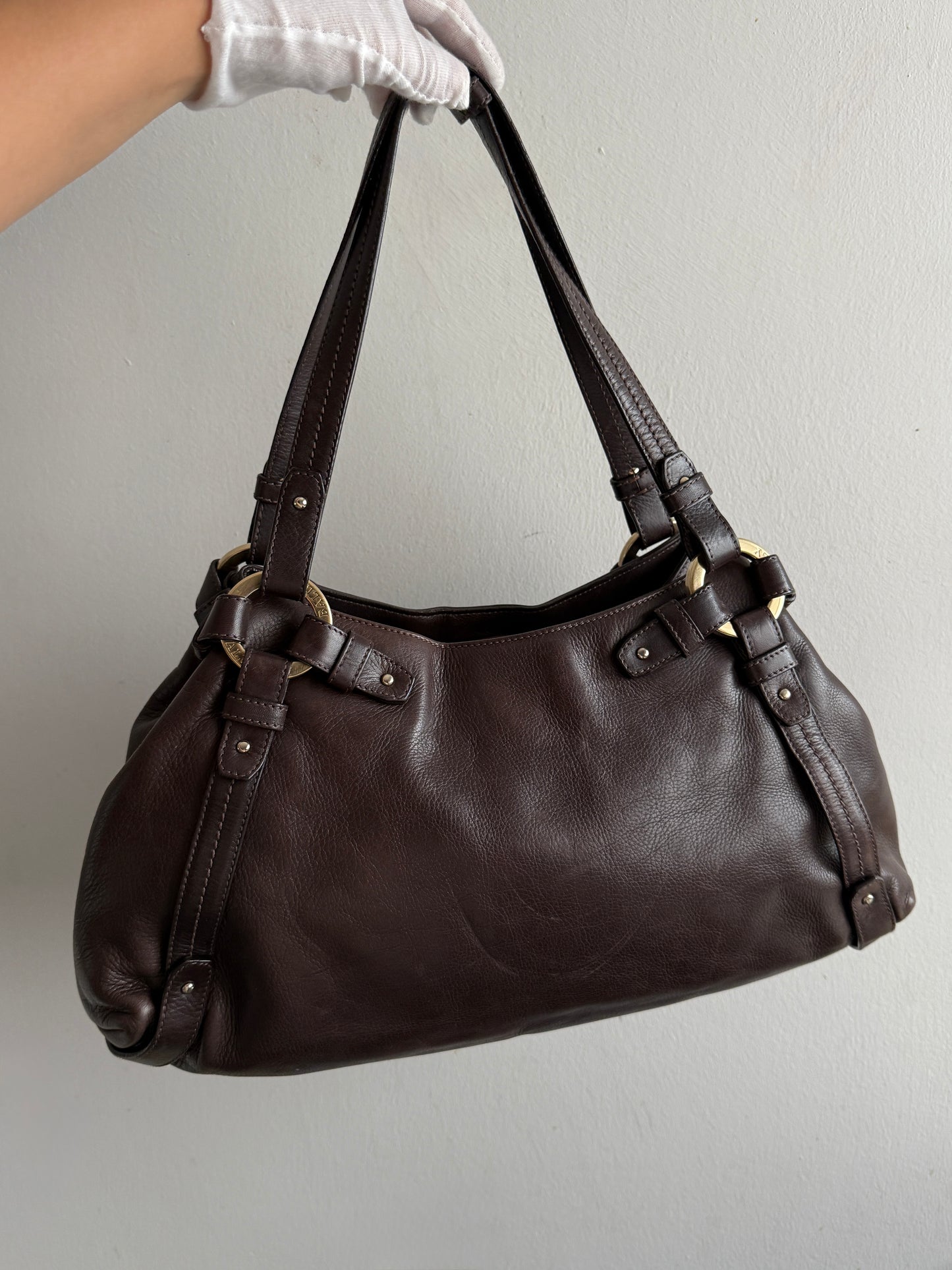 Super Rare Bally Leather Shoulder Bag