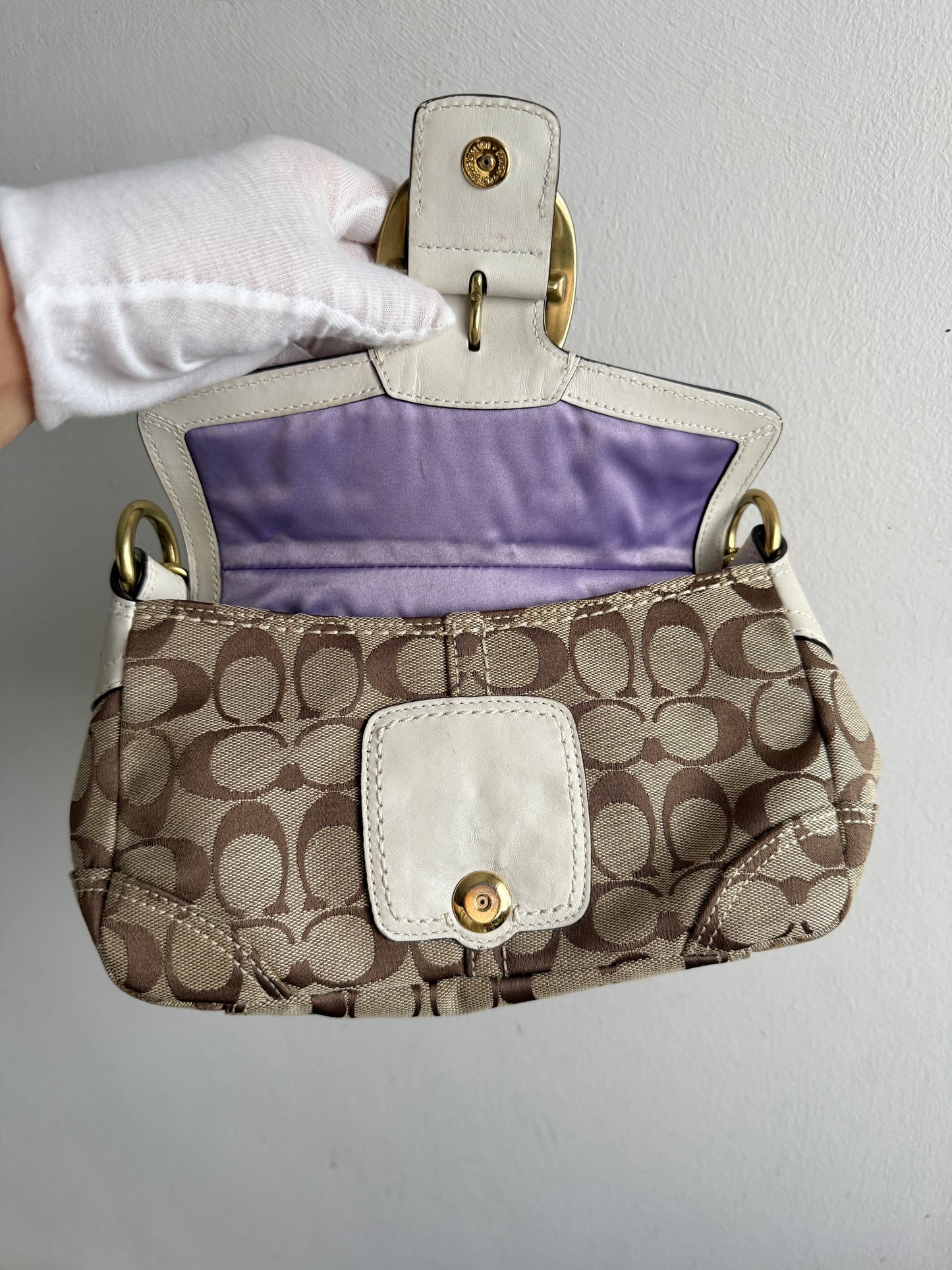 Super Rare Coach Bleecker Signature Shoulder Bag