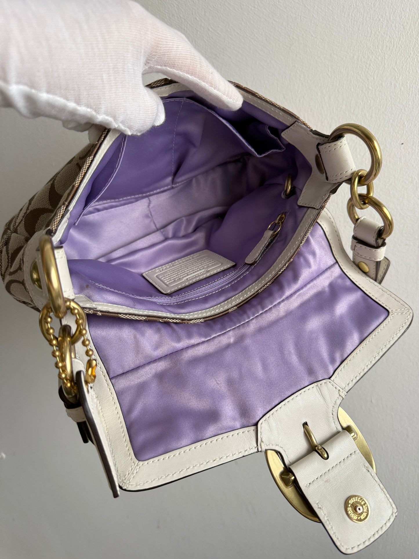 Super Rare Coach Bleecker Signature Shoulder Bag