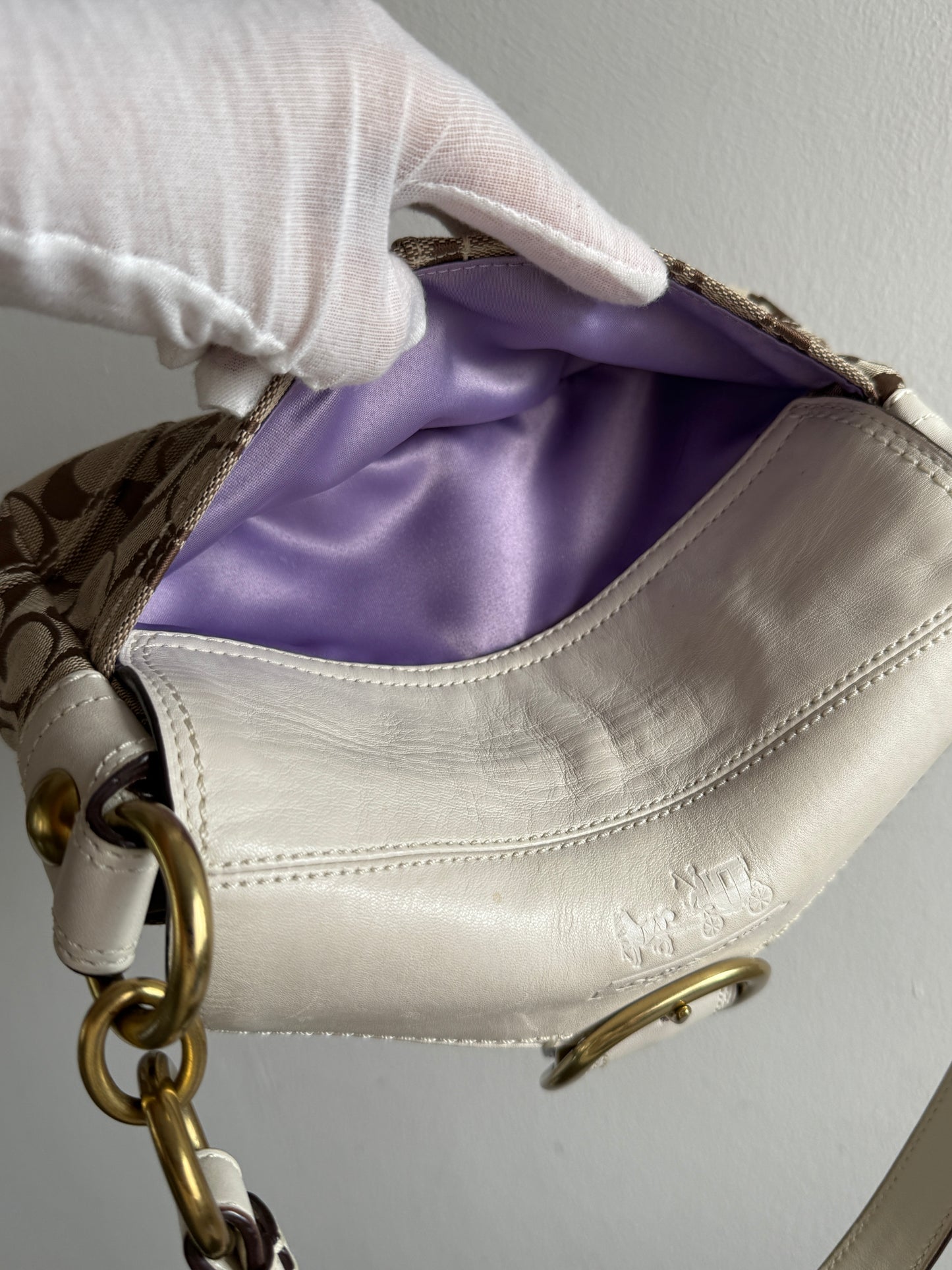 Super Rare Coach Bleecker Signature Shoulder Bag