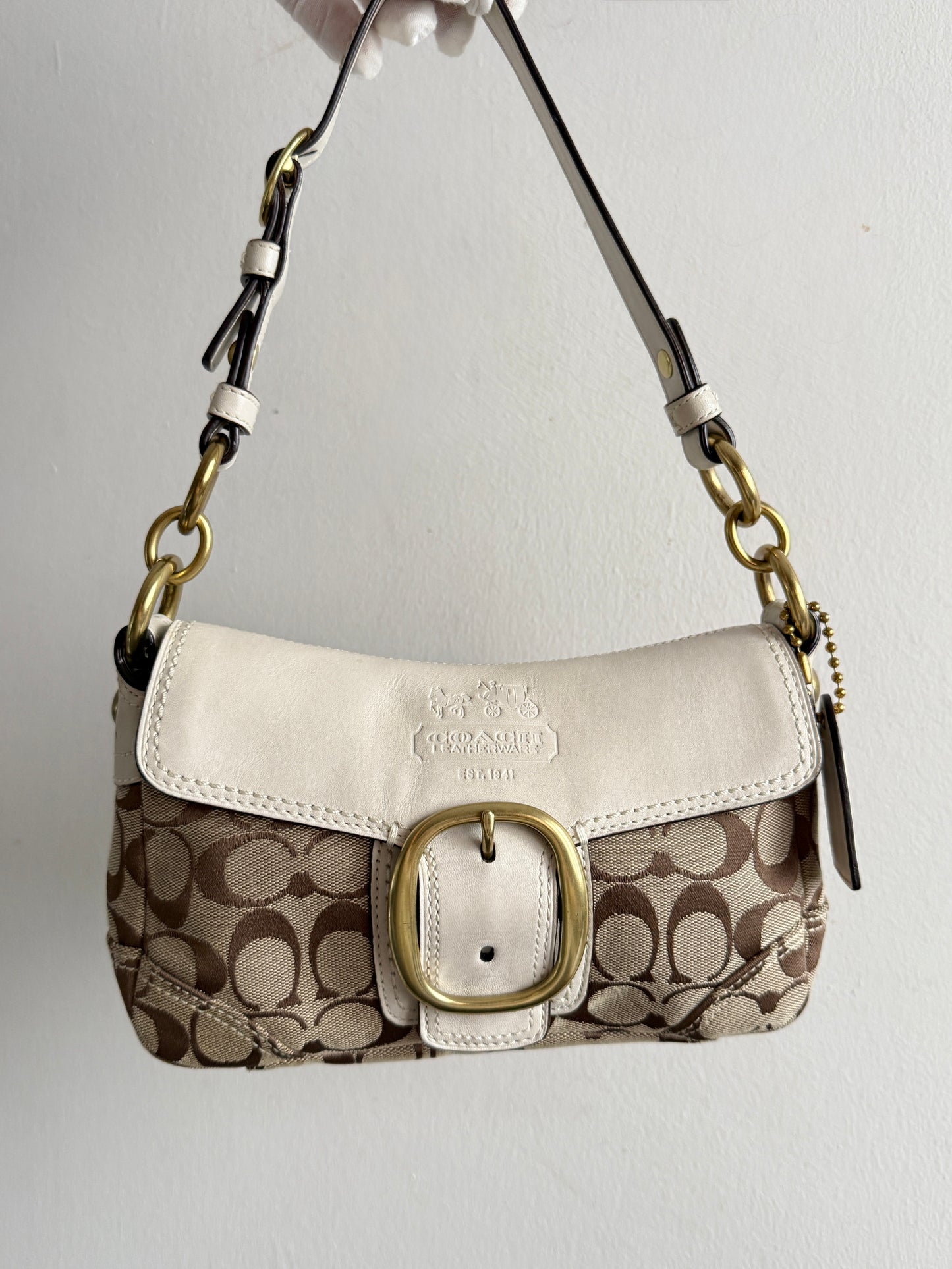 Super Rare Coach Bleecker Signature Shoulder Bag