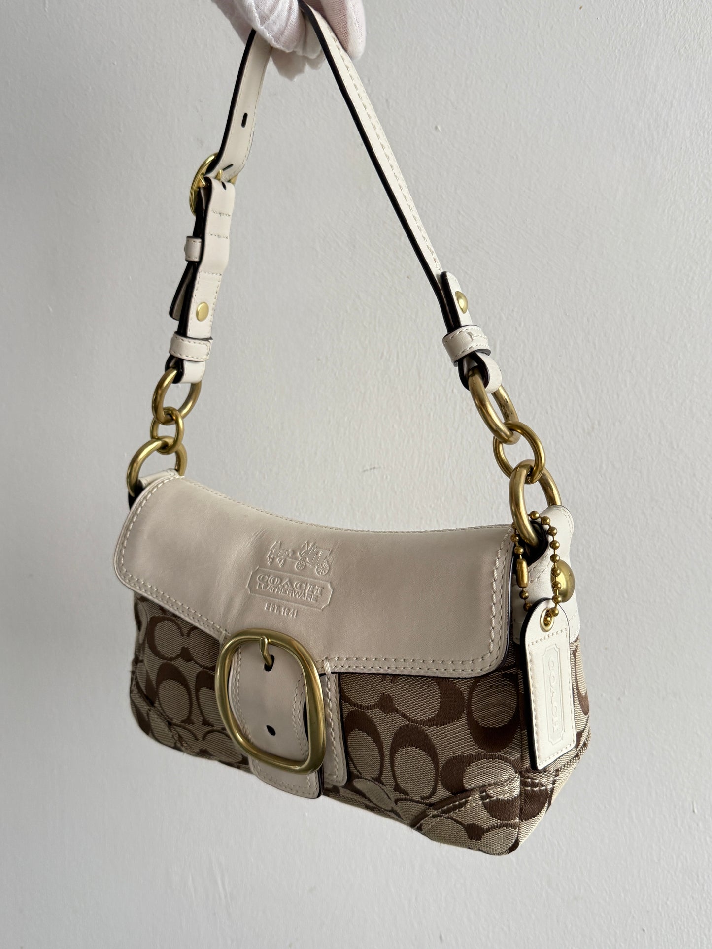 Super Rare Coach Bleecker Signature Shoulder Bag